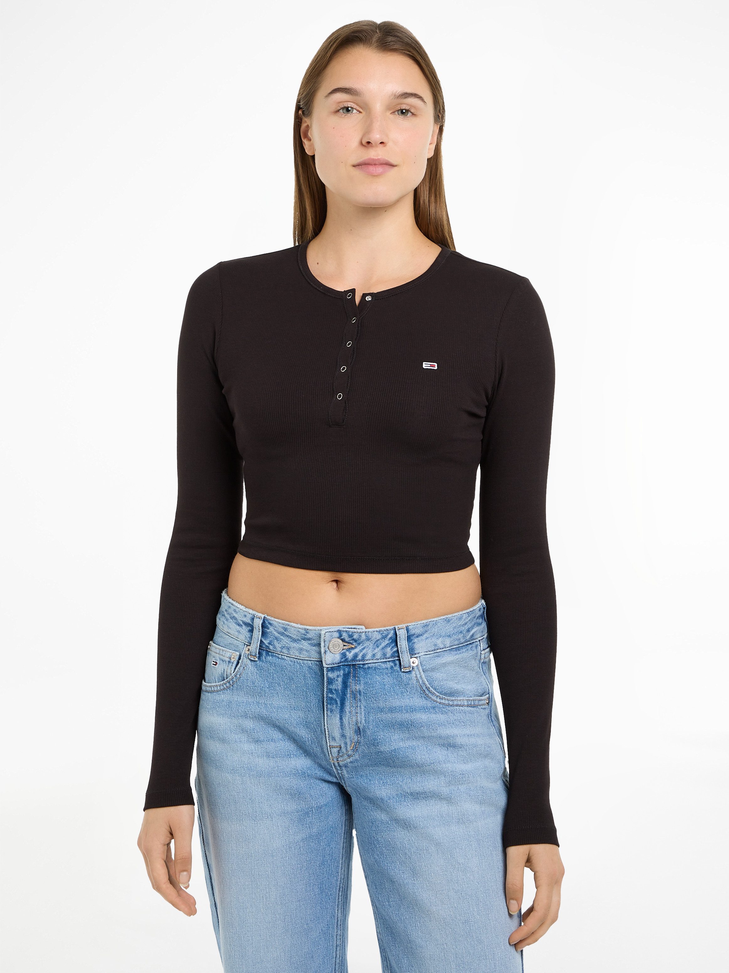 Tommy Jeans Langarmshirt TJW CRP HENLEY günstig online kaufen