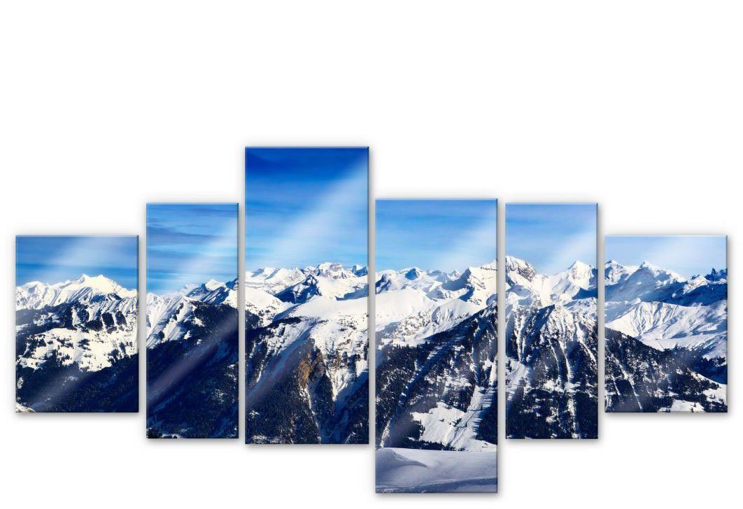 Wall-Art Mehrteilige Bilder »XXL Alpenpanorama (6-teilig)«, (Set, 6 Stück)  online kaufen | OTTO