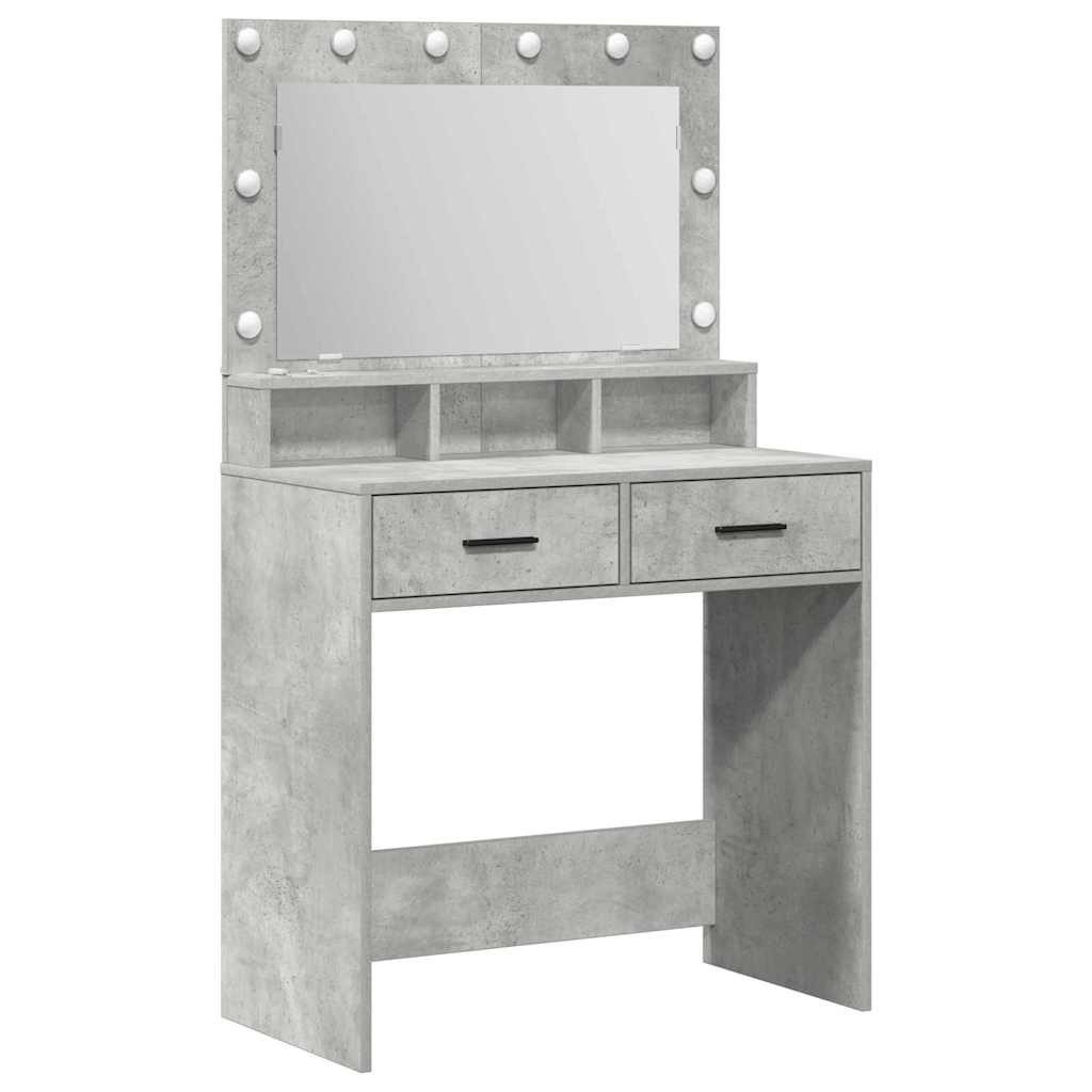 vidaXL Schminktisch Schminktisch Beton Grau 79 x 41 x 135 cm Holzwerkstoff (1-St)