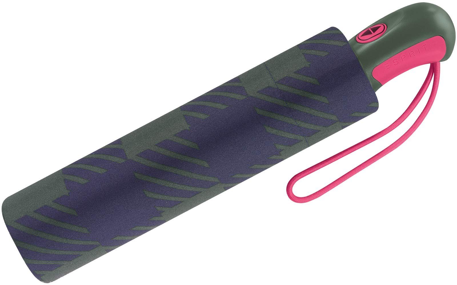 Esprit Taschenregenschirm schöner Schirm für Damen mit Auf-Zu Automatik, klassisches Design in modischen Farben