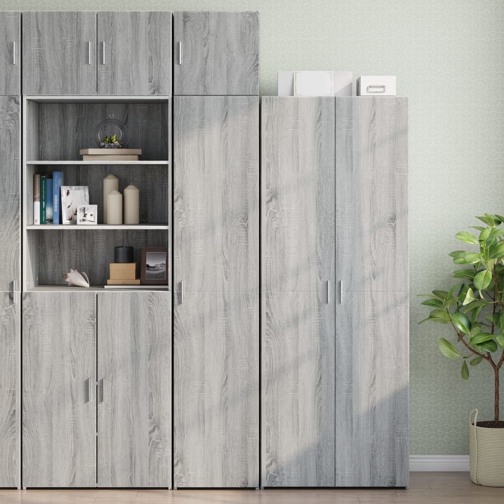 vidaXL Sideboard Hochschrank Schmal Grau Sonoma günstig online kaufen