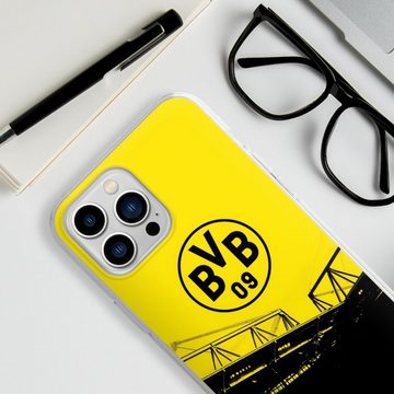DeinDesign Handyhülle Borussia Dortmund BVB Fanartikel Stadion Schwarz-Gelb - BVB, Apple iPhone 13 Pro Max Silikon Hülle Bumper Case Handy Schutzhülle