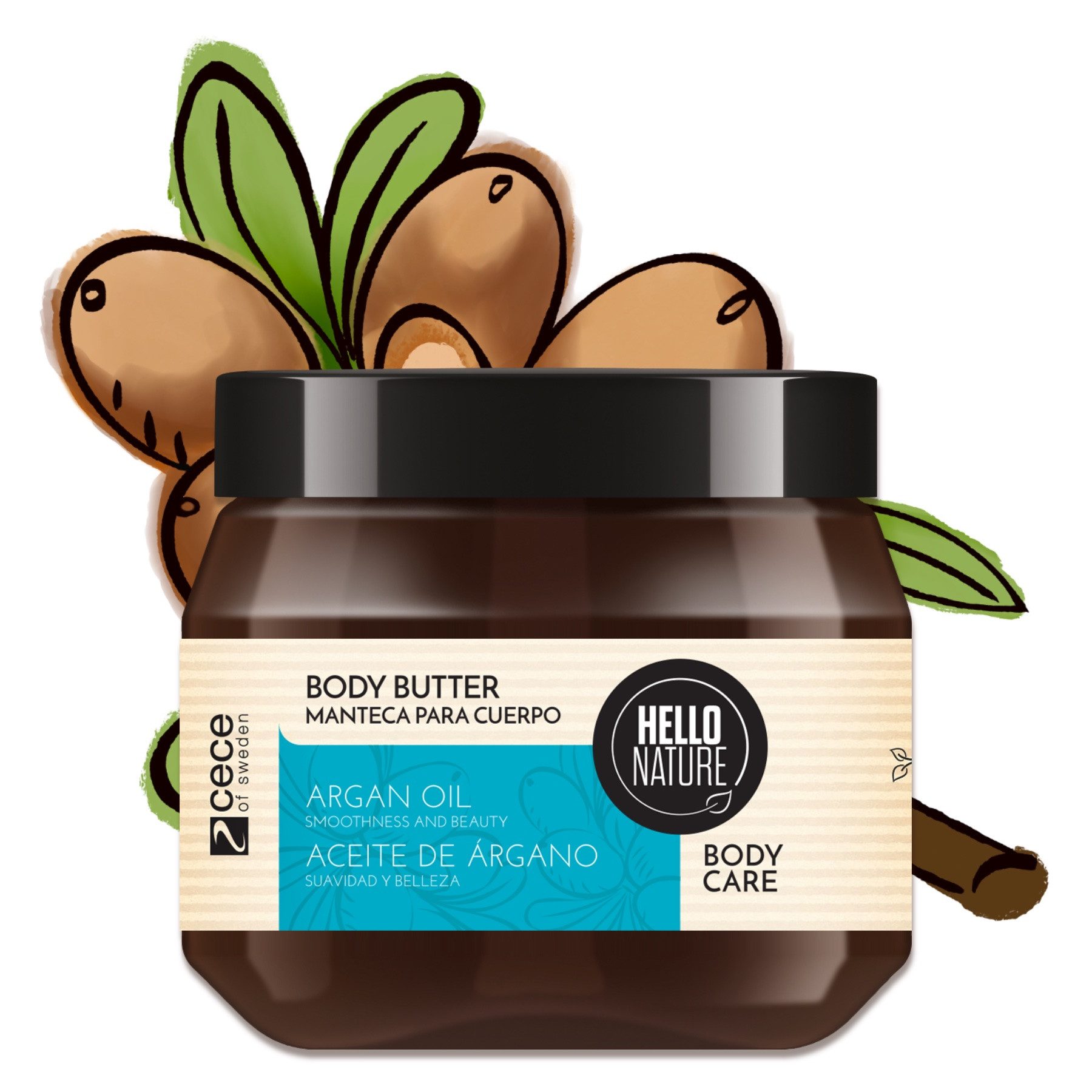 P-Beauty Cosmetic Accessories Körperbutter Body Butter Körpercreme Hautpflege mit Arganöl Bio Hello Nature, 1-tlg., Hautpflege, Körpercreme, Body Butter, Hello Nature