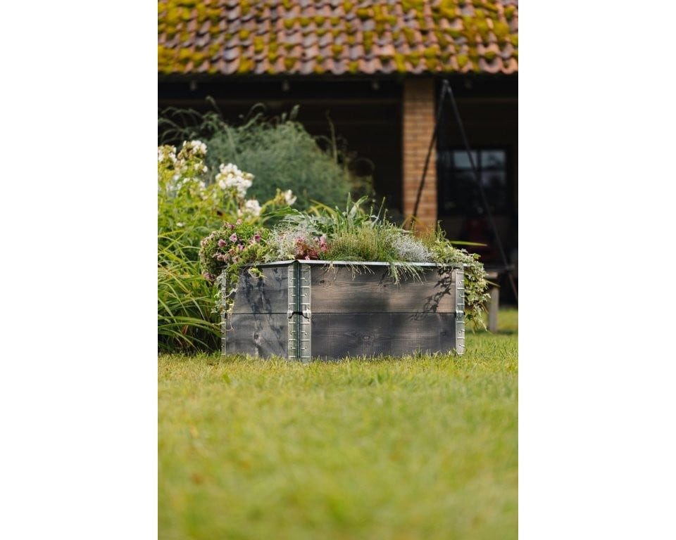 Upyard Hochbeet Upyard Beetrahmen Holz 120 x 80 cm anthrazit