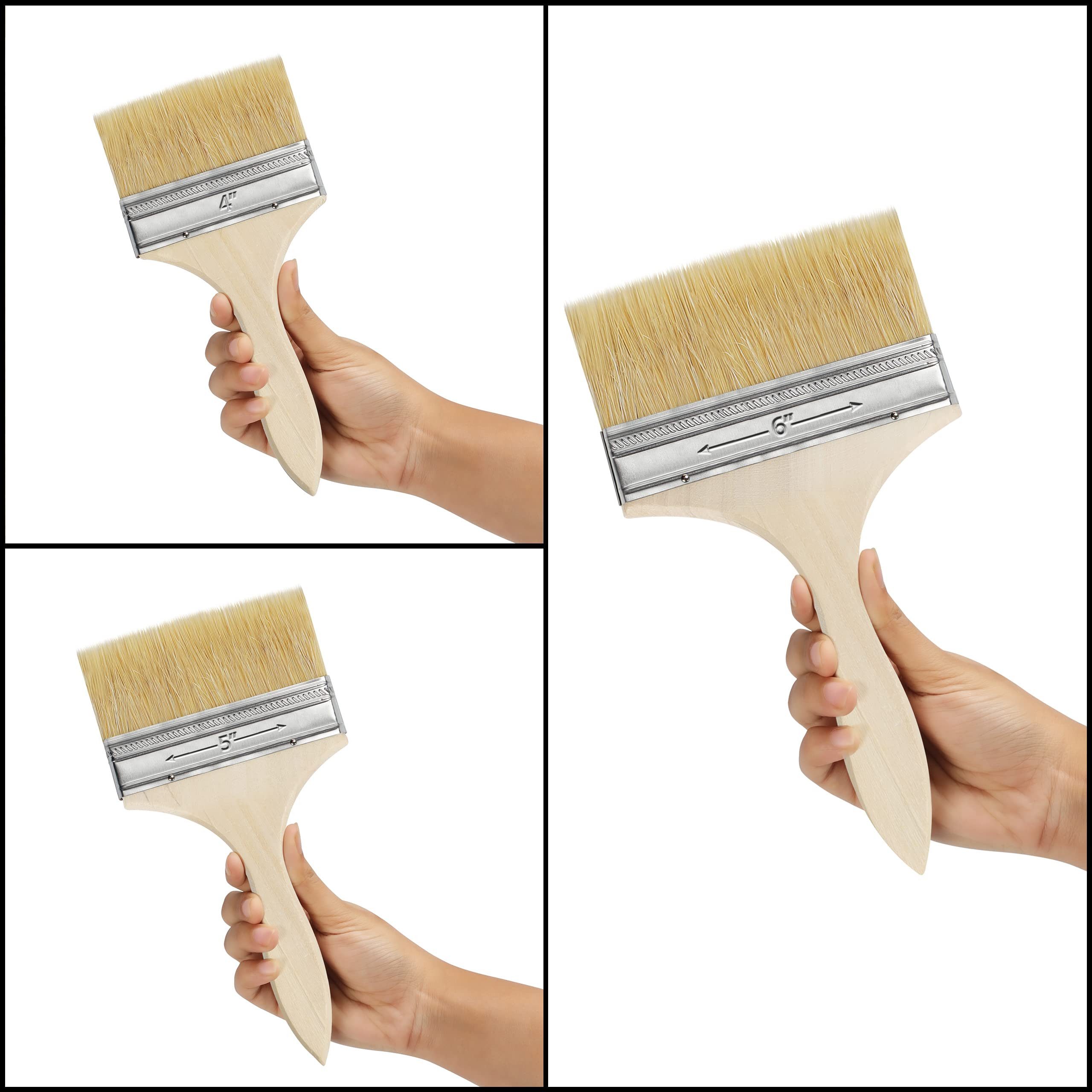 Kurtzy Malpinsel Kurtzy Holz Pinsel 20er Set für Farbe Lack Beizen