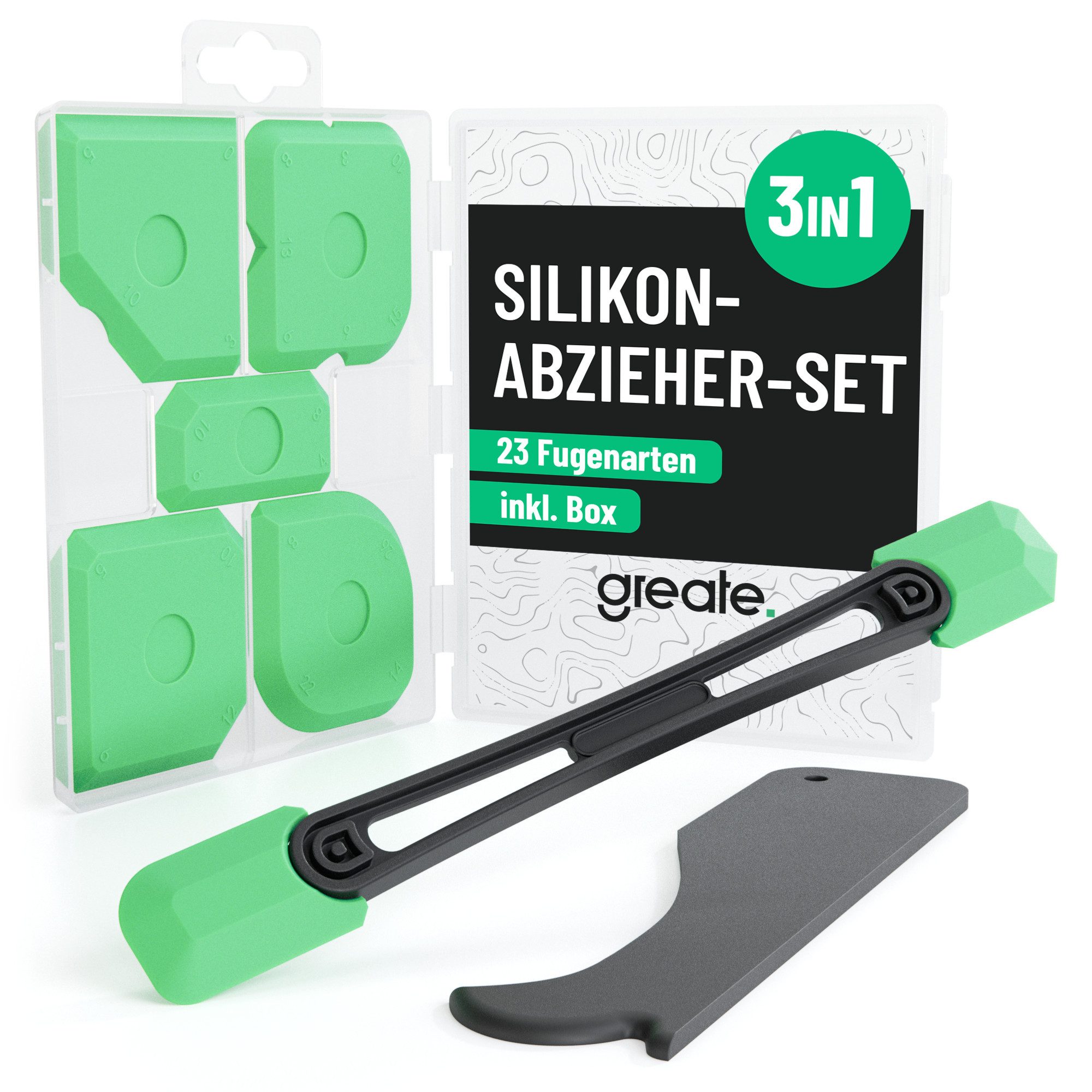 greate. Fugenspachtel Silikon Abzieher Fugen Set 7-teilig - Fugenglätter Silikon (1-St) Macht präzises Glätten auch dort möglich, wo man sonst kaum hinkommt