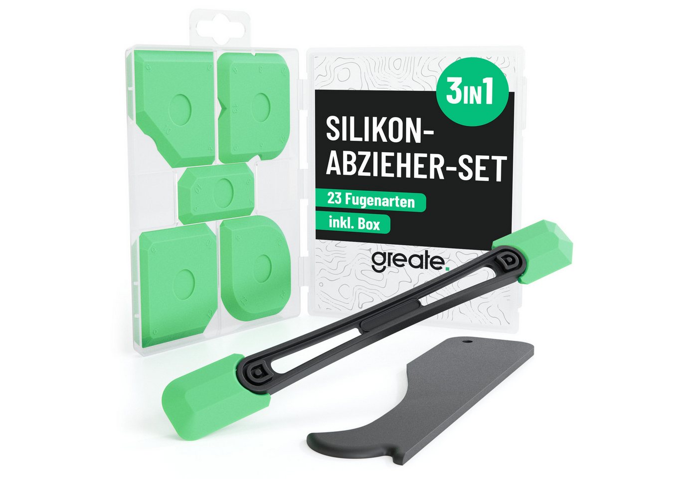 greate. Fugenspachtel Silikon Abzieher Fugen Set 7-teilig - Fugenglätter Silikon (1-St) Macht präzises Glätten auch dort möglich, wo man sonst kaum hinkommt