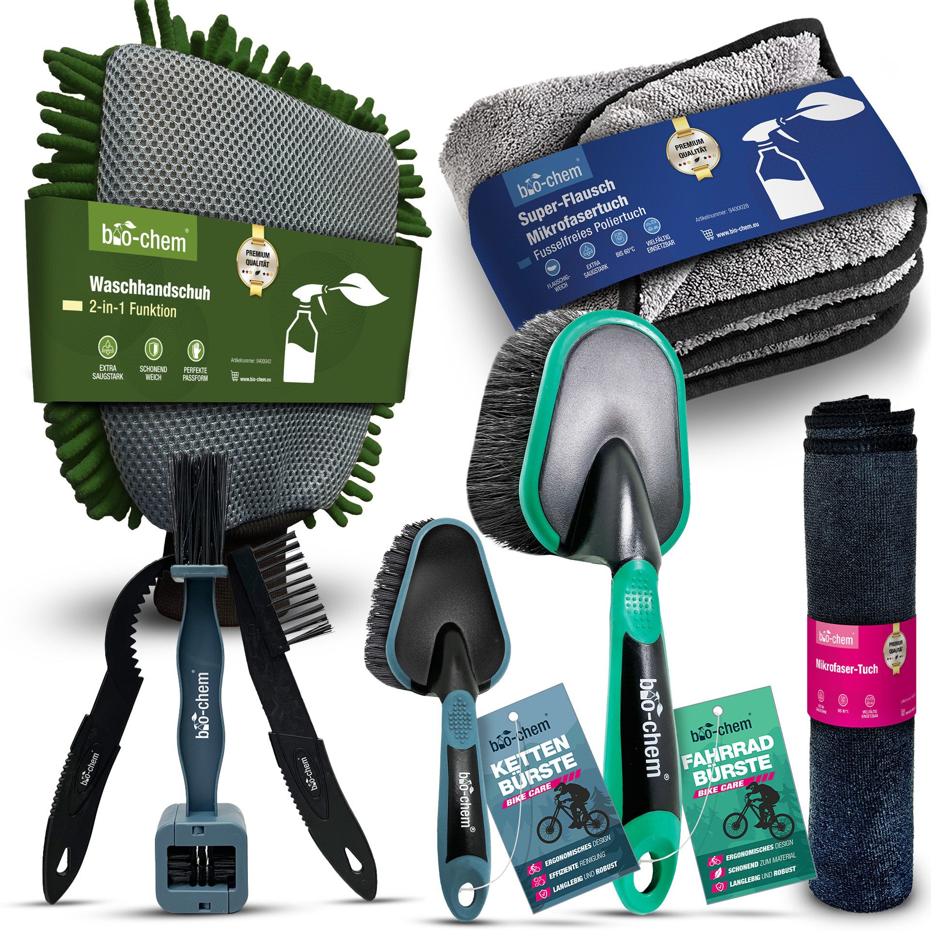 bio-chem Fahrradwerkzeugset Fahrradzubehör-Set 8-tlg. – Bürsten günstig online kaufen