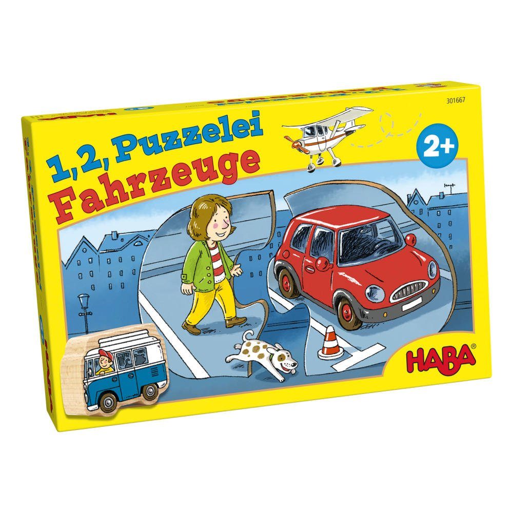 Haba Puzzle »1,2 Puzzelei Fahrzeuge 21-tlg.«, 21 Puzzleteile
