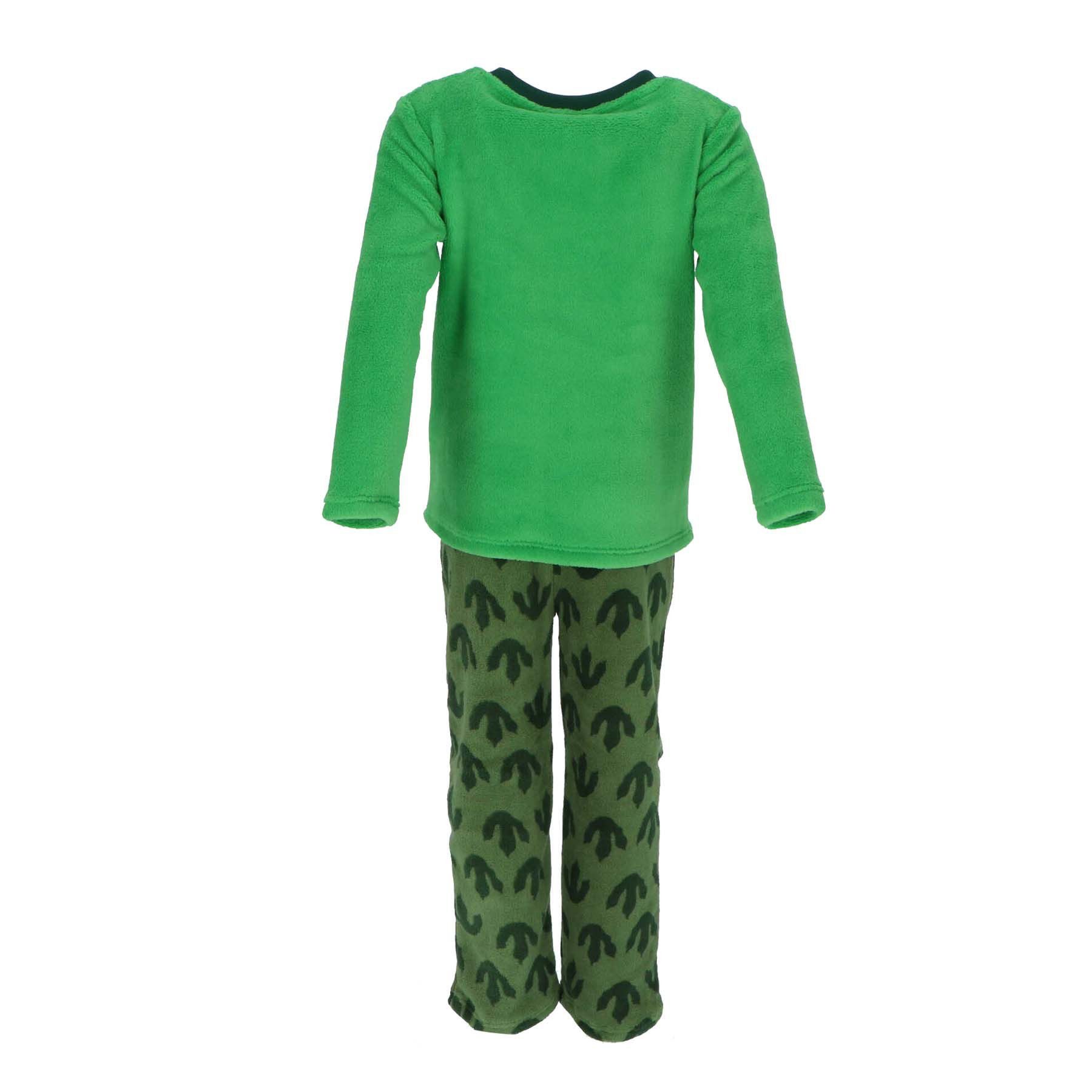 COFI 1453 Schlafanzug Dinoroar Korallen-Fleece Pyjama Weicher u. gemütliche günstig online kaufen