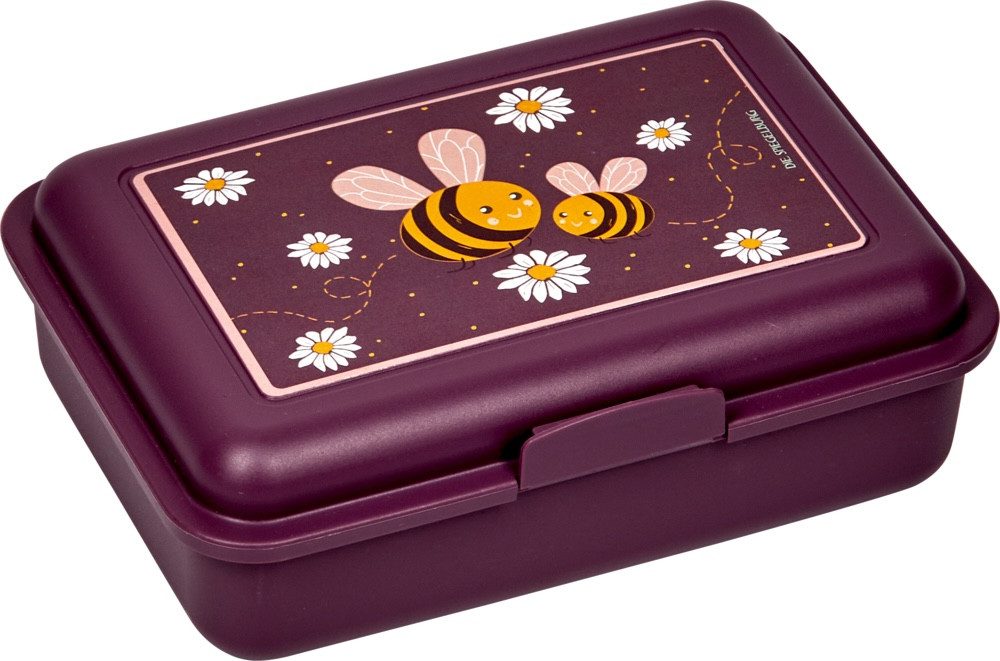 COPPENRATH DIE SPIEGELBURG Lunchbox Kleine Butterbrotdose Biene - Kleine Freunde, Kunststoff, (Set, 2-tlg., 1), mit stufenlos verstellbarer Trennwand