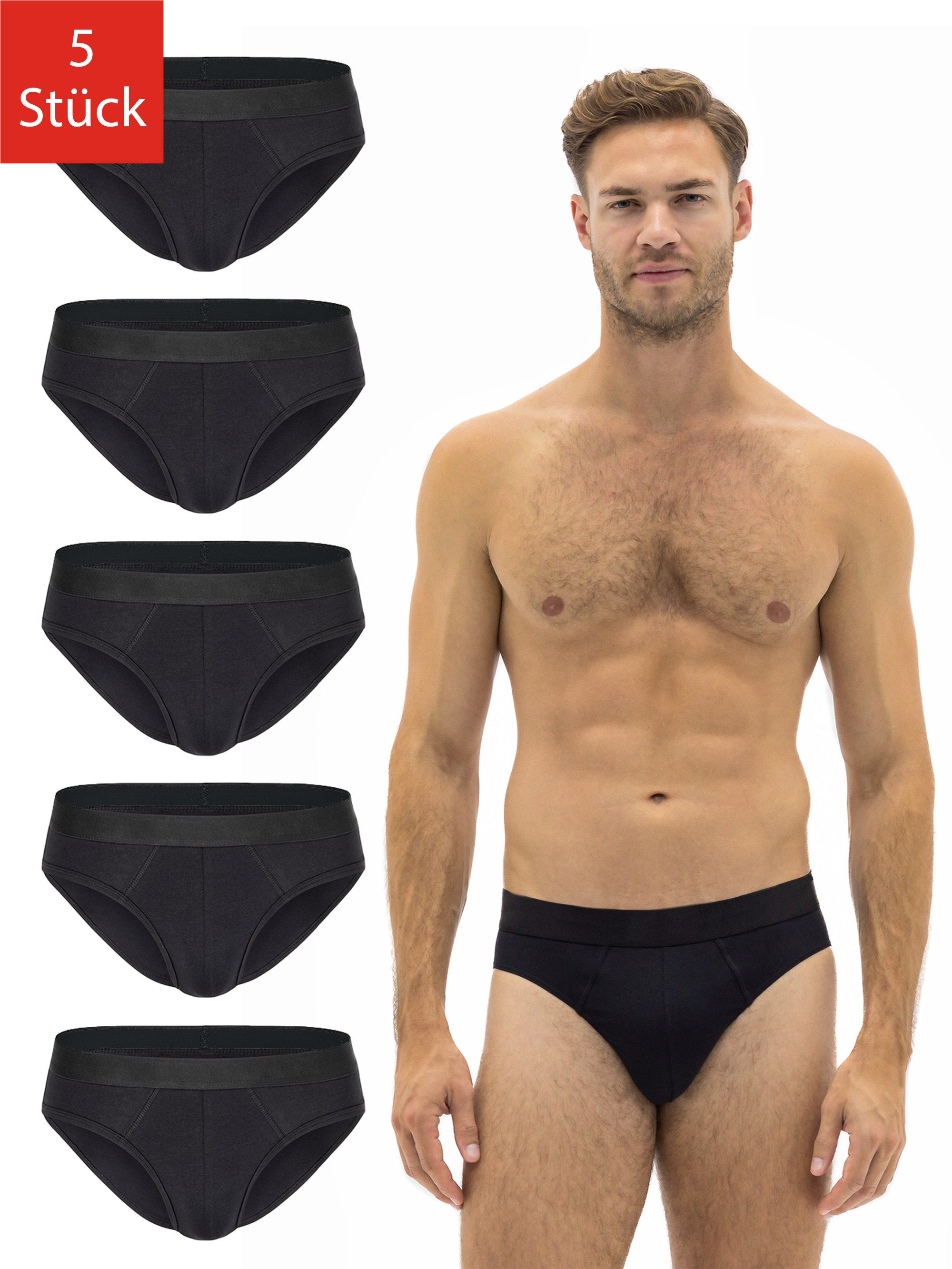 Barrio 13 Slip Herren Unterhosen aus Baumwolle (Packung, 5-St., 5er-Pack) Männer Unterwäsche mit elastischem Komfortbund