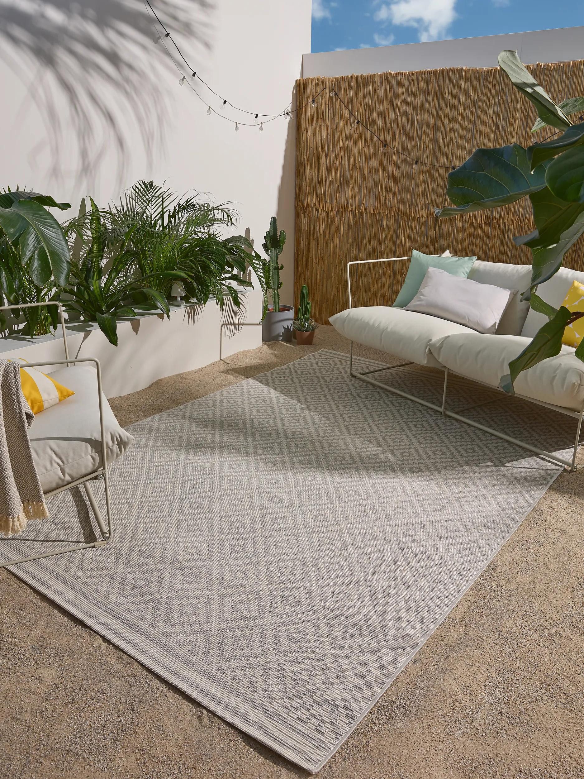benuta Outdoorteppich Metro, rechteckig, Höhe: 6 mm, In- & Outdoorteppich, Robust für Garten, Terrasse, Balkon, Küche