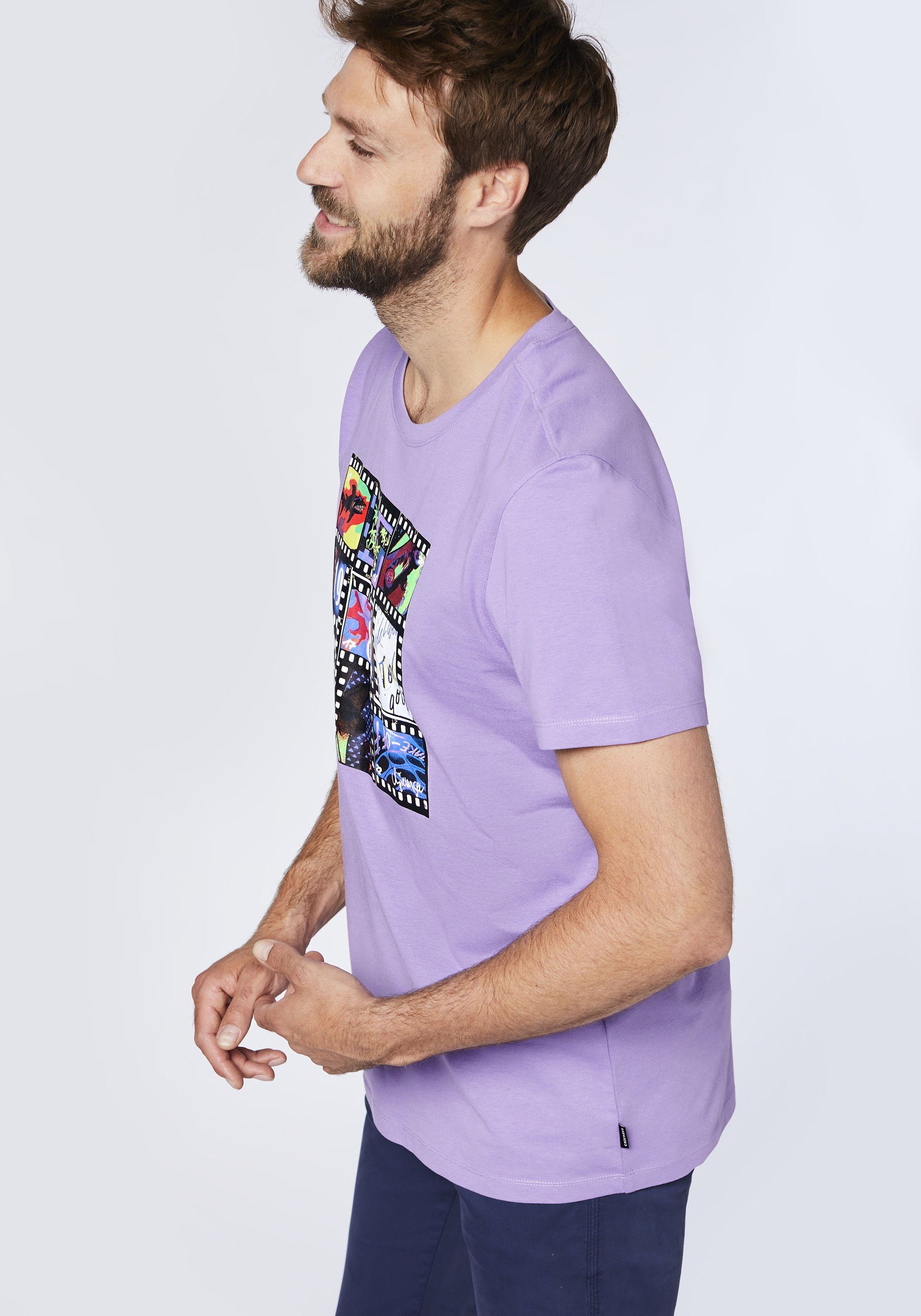 Chiemsee Print-Shirt T-Shirt 1 Art-Frontprint mit Violet Chalk
