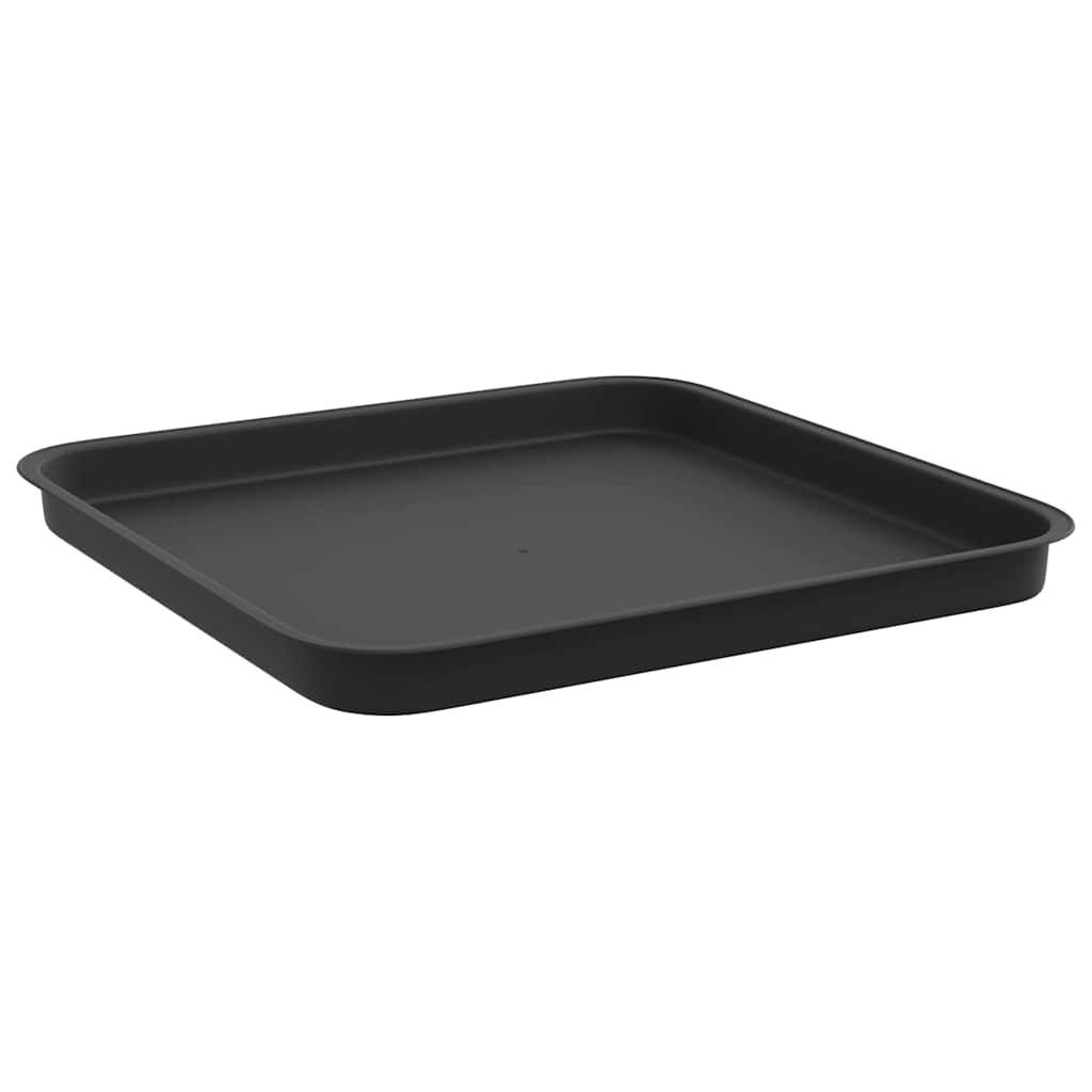 vidaXL Blumentopf Quadratisches Blumentablett 6 stk. Schwarz 32 x 32 x 2,5 cm (6 St) – Bild 5 von 5