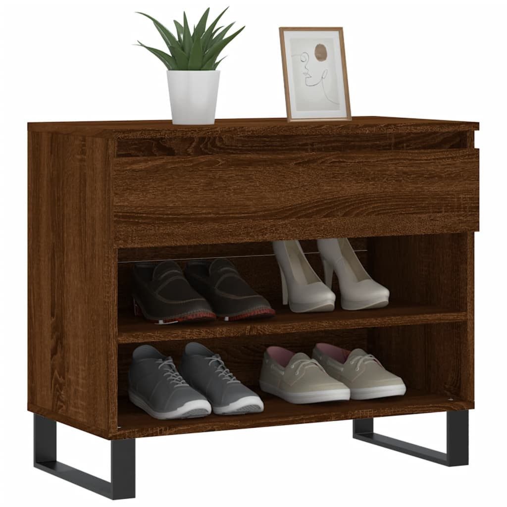 vidaXL Schuhregal Schuhregal Braun Eichen-Optik 70x36x60 günstig online kaufen