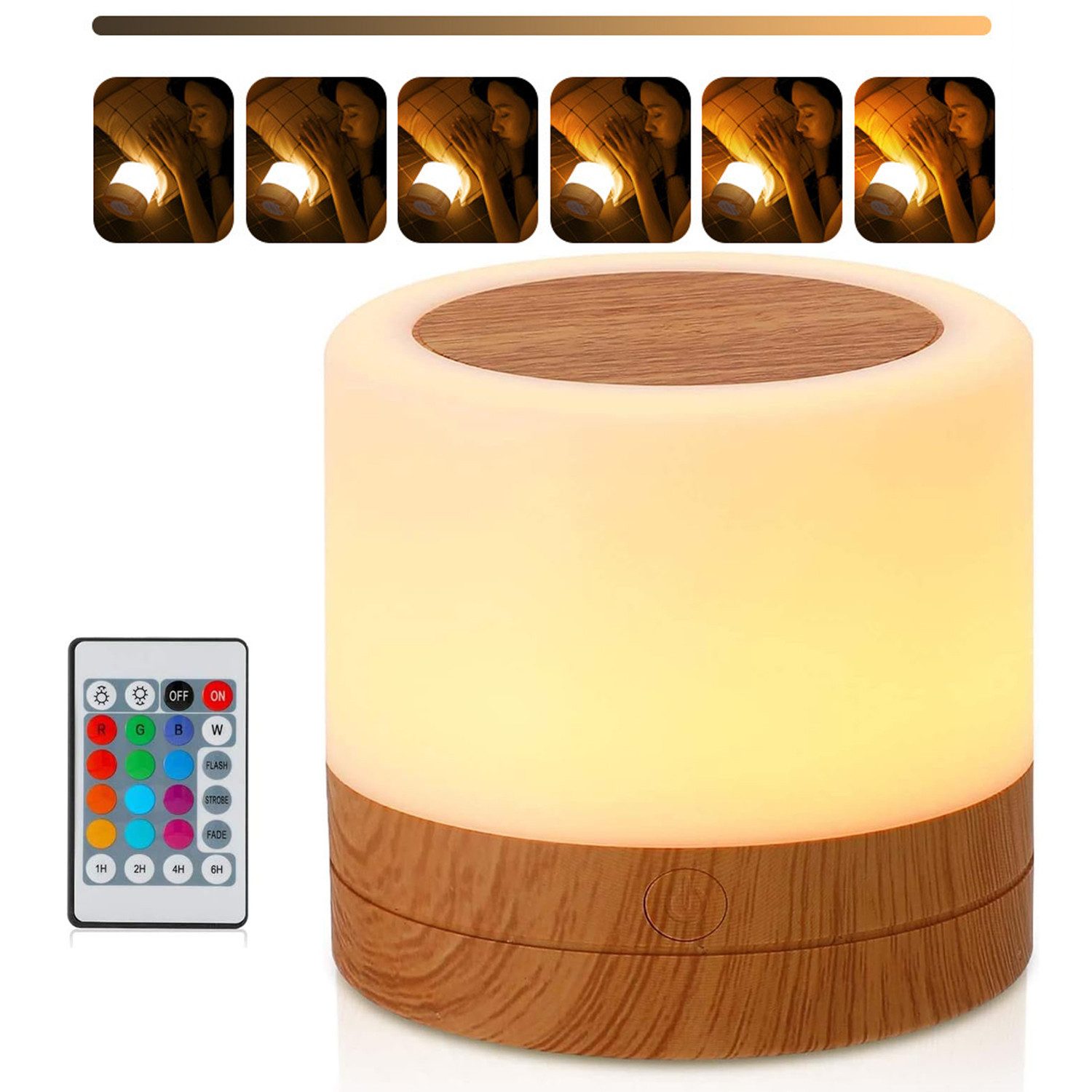 OKWISH LED Nachttischlampe LED Nachtlicht Dimmbare günstig online kaufen