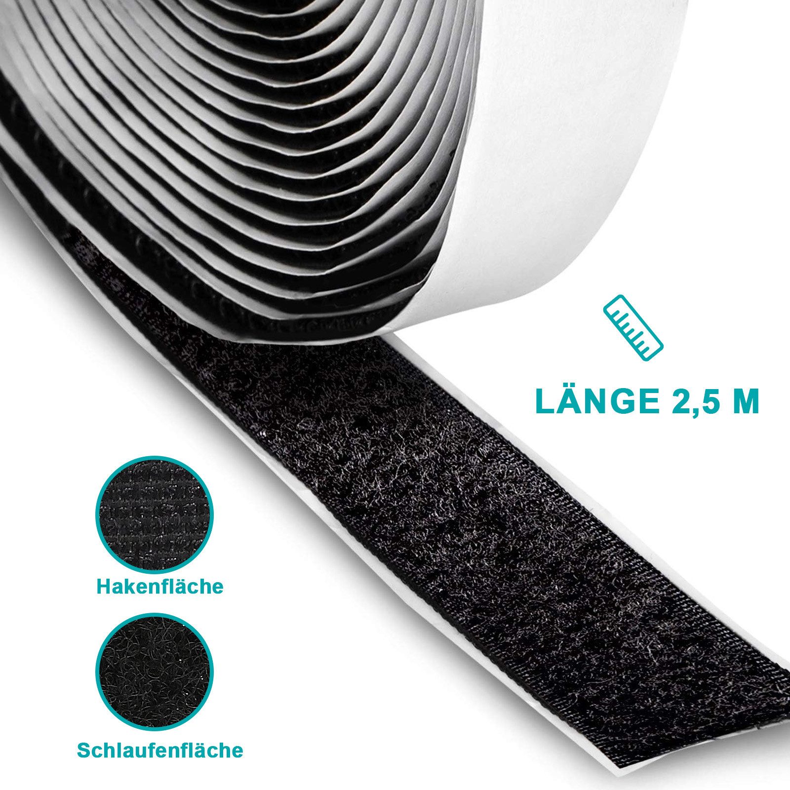 SURFOU Klettband Extra starkes, selbstklebendes Klettband, 10m x 20mm, schw günstig online kaufen