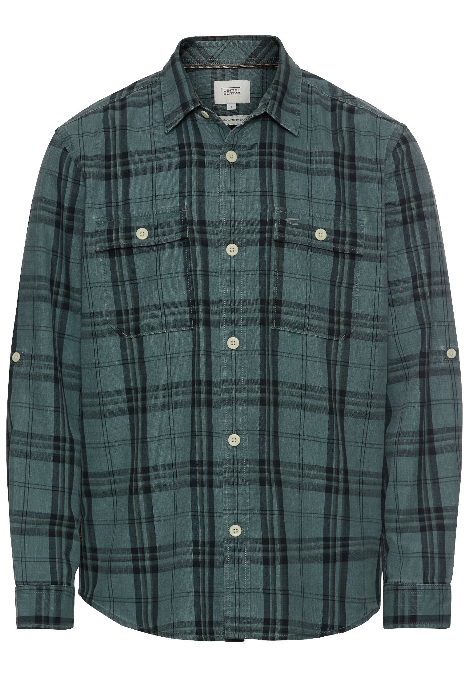 camel active Karohemd aus Baumwolle Button-Down günstig online kaufen