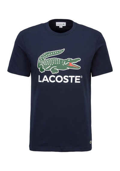 Lacoste T-Shirt T-SHIRT mit großem Lacoste Logodruck