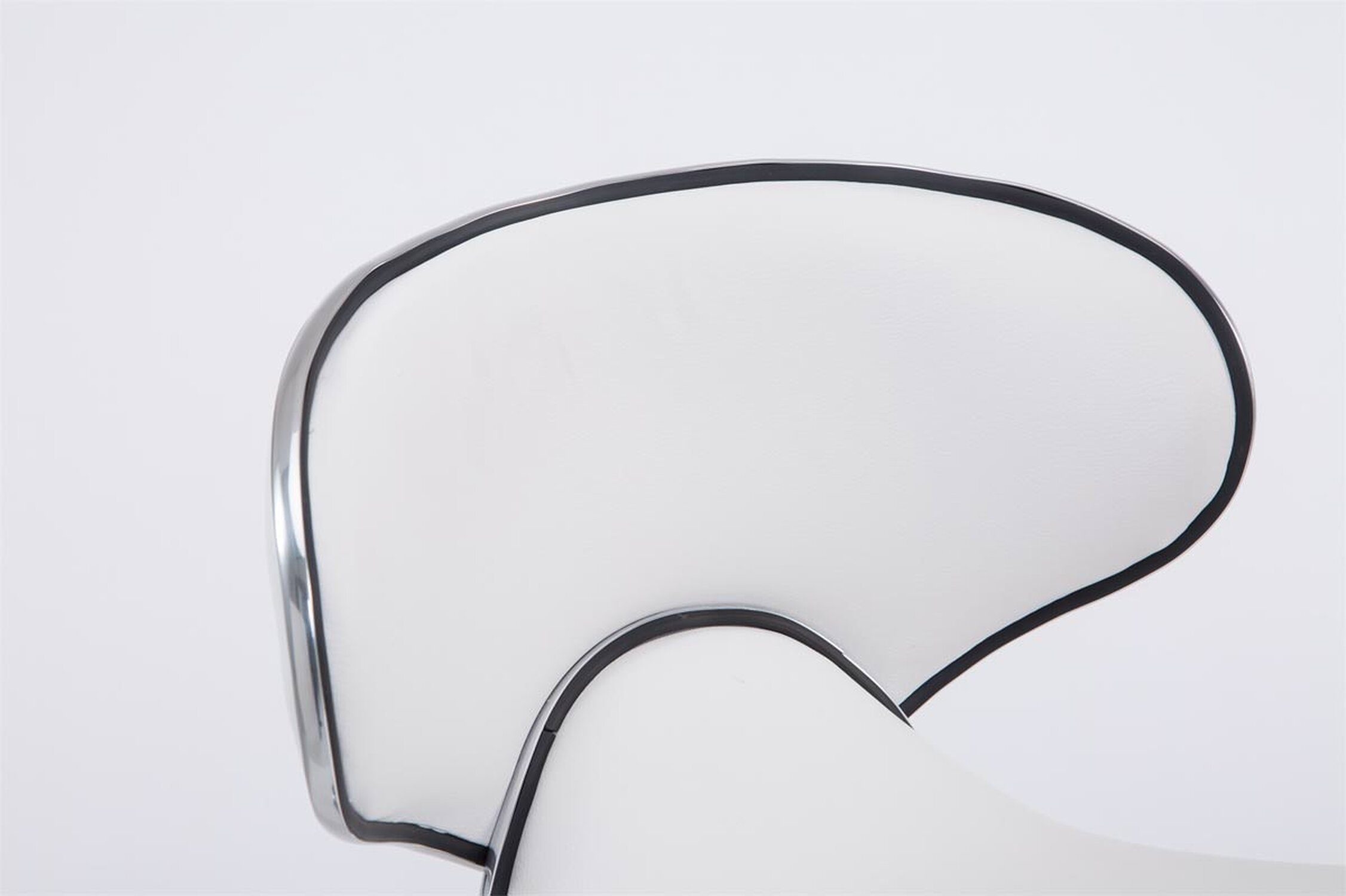 - - & Rückenlehne Metall Sitzfläche: Hocker hoher drehbar Weiß Gestell: chrom Las-Palmas für mit 2 St., - Kunstleder Küche), 360° höhenverstellbar Theke - Barhocker (Set, TPFLiving
