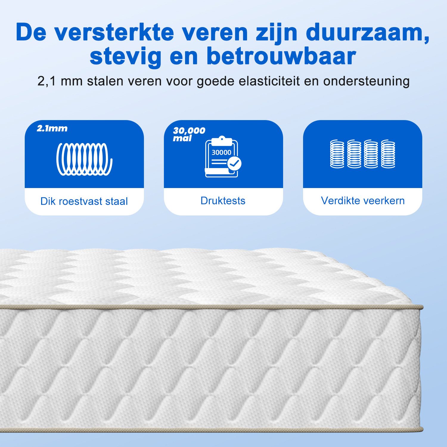 Taschenfederkernmatratze Matratze 7-Zonen Federkernmatratze H3 orthopädische matratze, Adormii, 22 cm hoch, (Federkernmatratze mit Spannbettlaken, 10-Sichten At – Bild 5 von 5