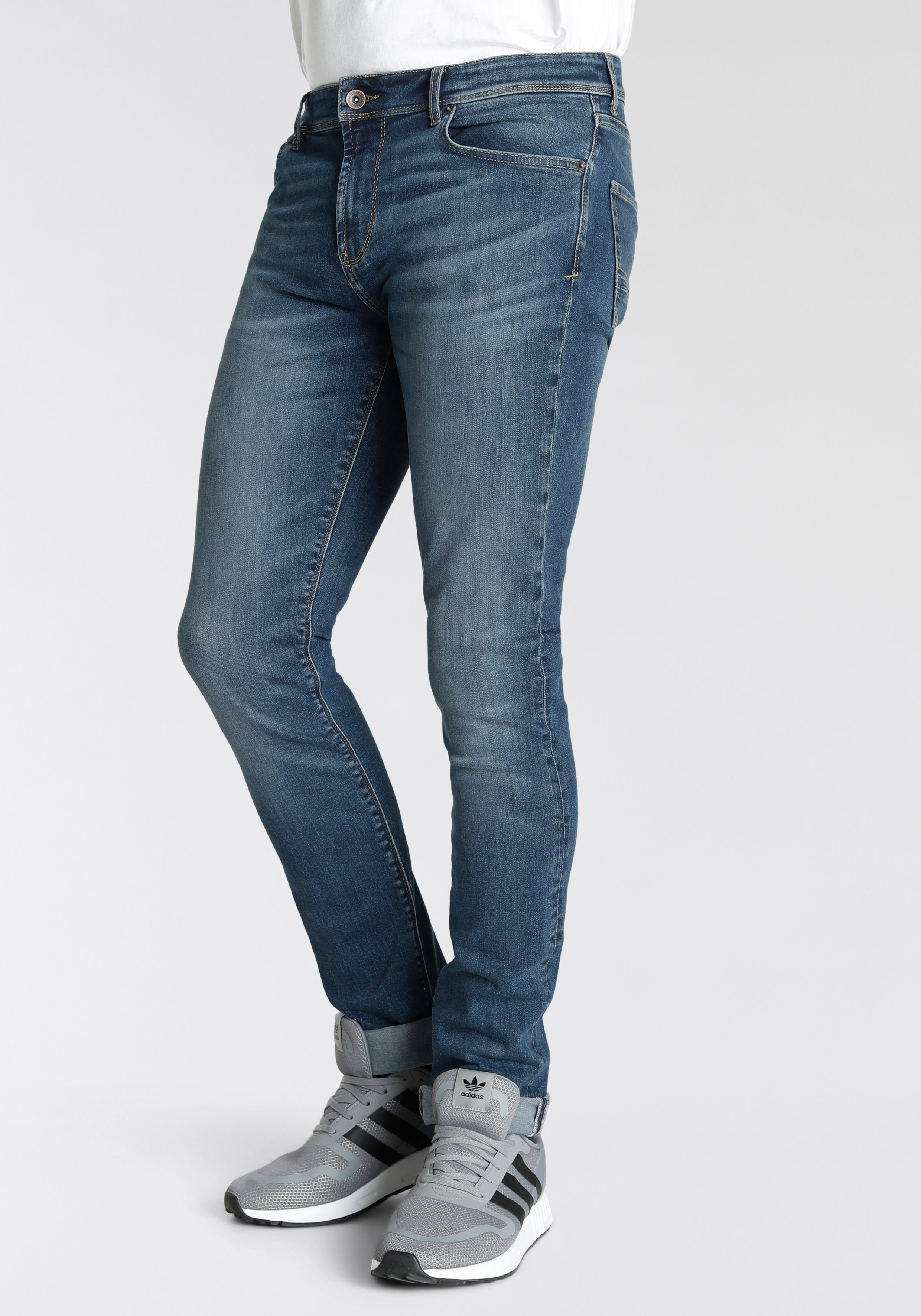 H.I.S Straight-Jeans Boyd Ökologische, wassersparende Produktion durch Ozon Wash blue wash