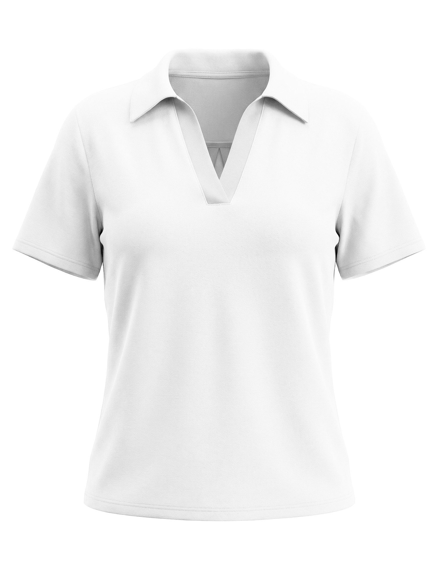 Imily Bela T-Shirt Damen Poloshirts mit V-Ausschnitt (Packung, 1-tlg., 1per-Pack) einfarbig