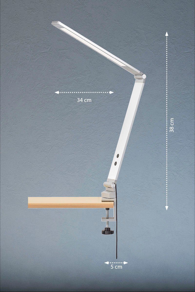 LED Klemmleuchte FISCHER Dimmfunktion, Geri, fest & Farbwechsler LED integriert, HONSEL