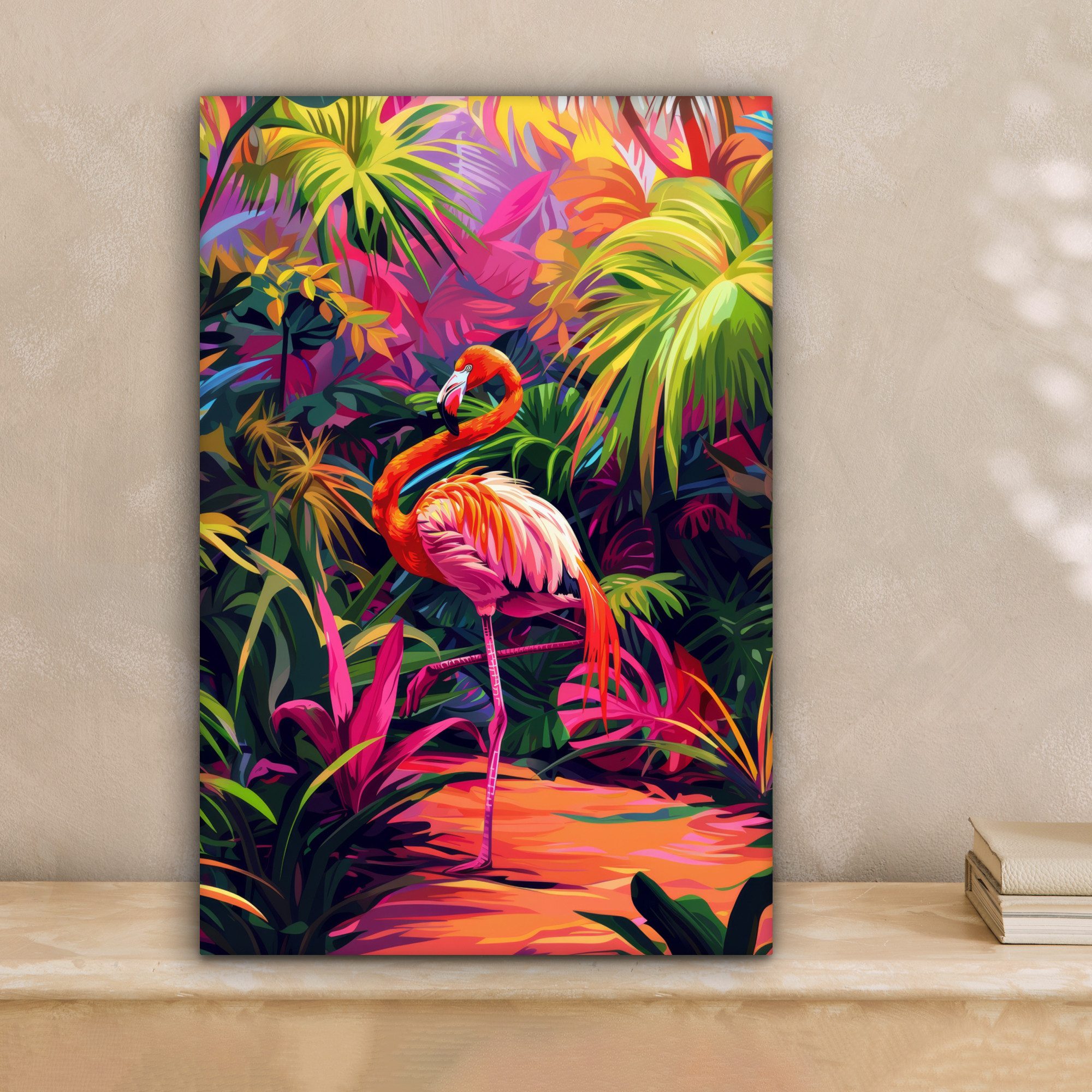 OneMillionCanvasses® Leinwandbild Flamingo - Tropisch - günstig online kaufen