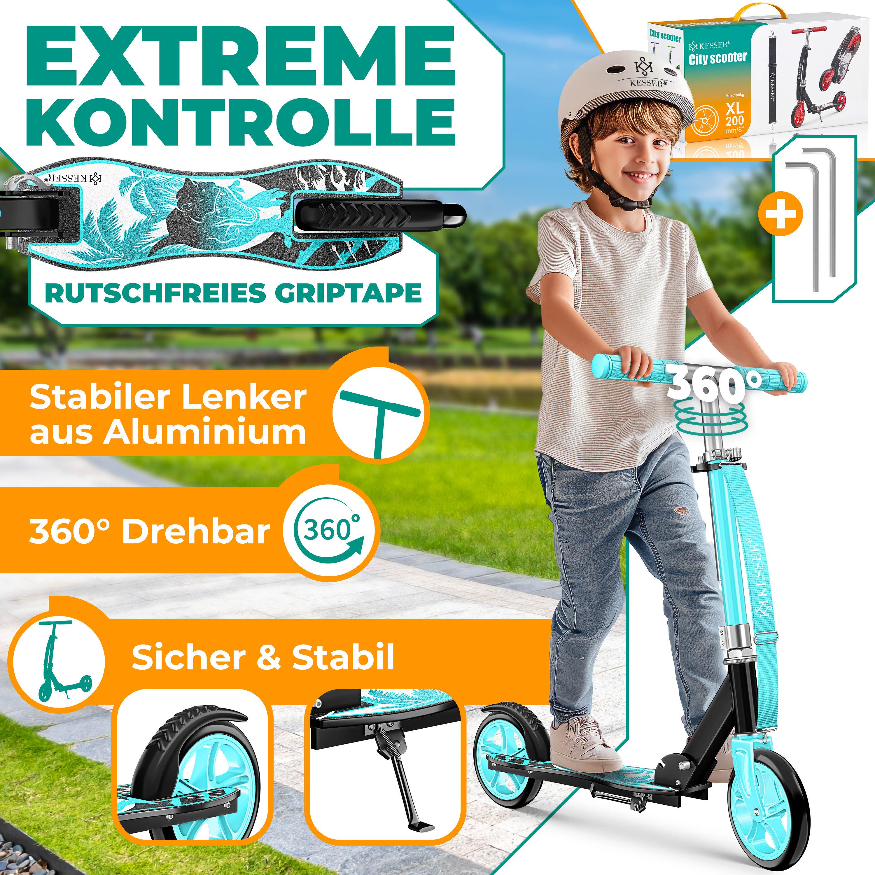 KESSER Cityroller, Scooter Roller Kinderroller Cityroller Tretroller Kickroller