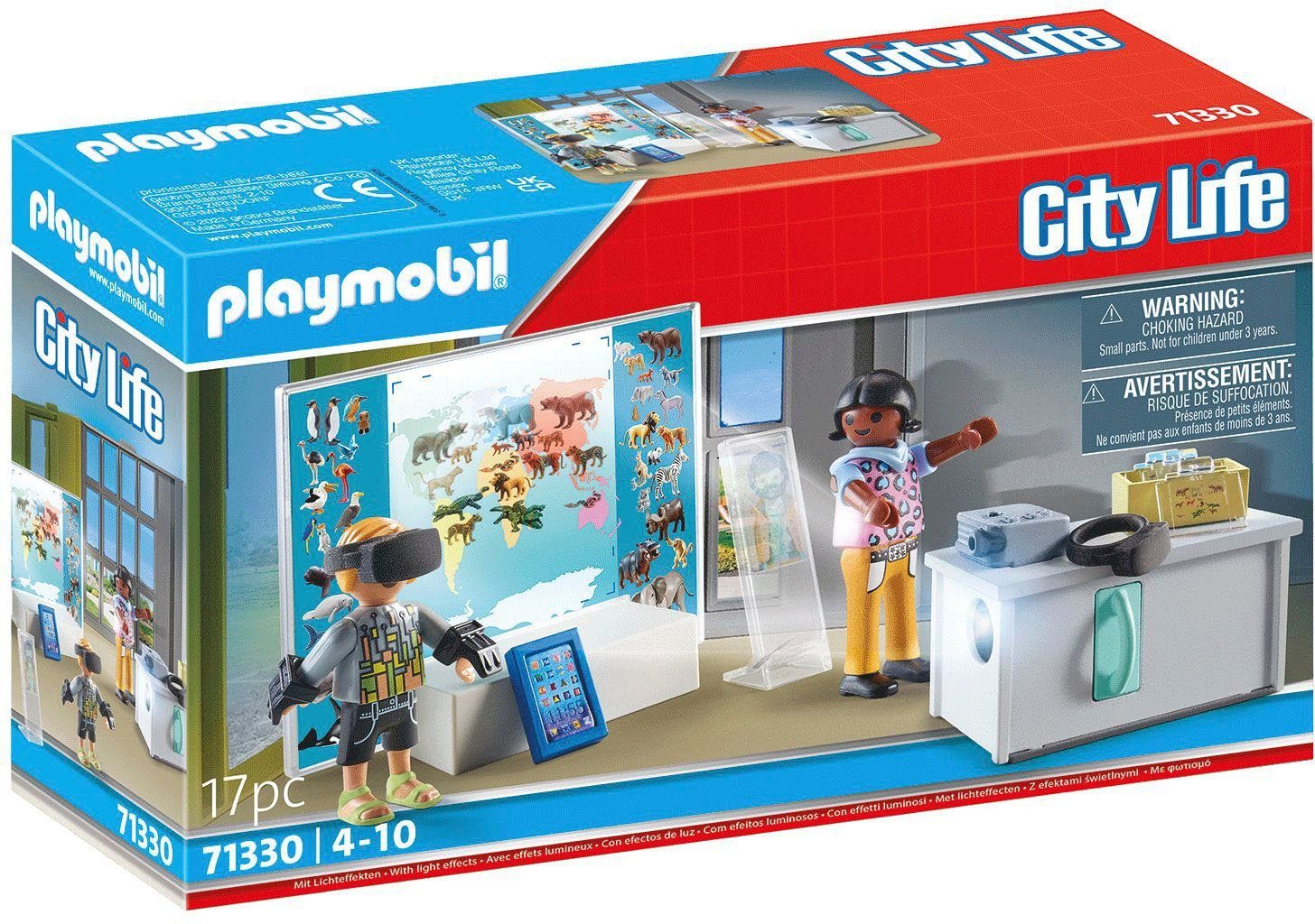 Playmobil® Konstruktions-Spielset Virtuelles Klassenzimmer (71330), City Life, (17 St), mit Licht; Made in Germany