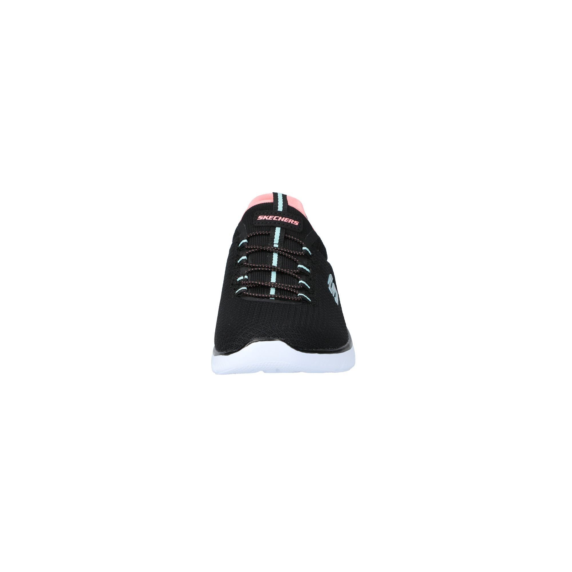 Skechers black/pink (2-tlg) Sneaker Kontrastdetails SUMMITS mit
