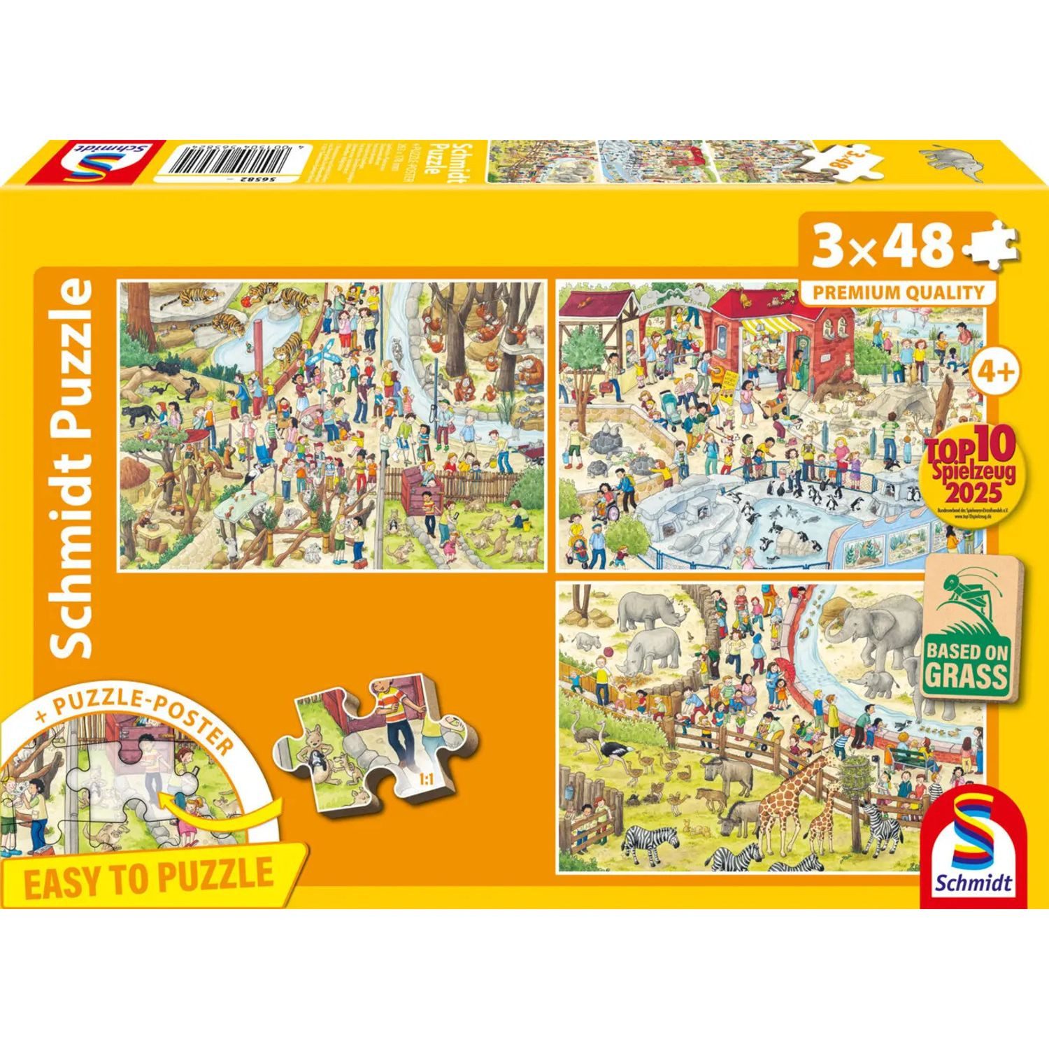 Schmidt Spiele Puzzle Spaß im Zoo, 48 Puzzleteile