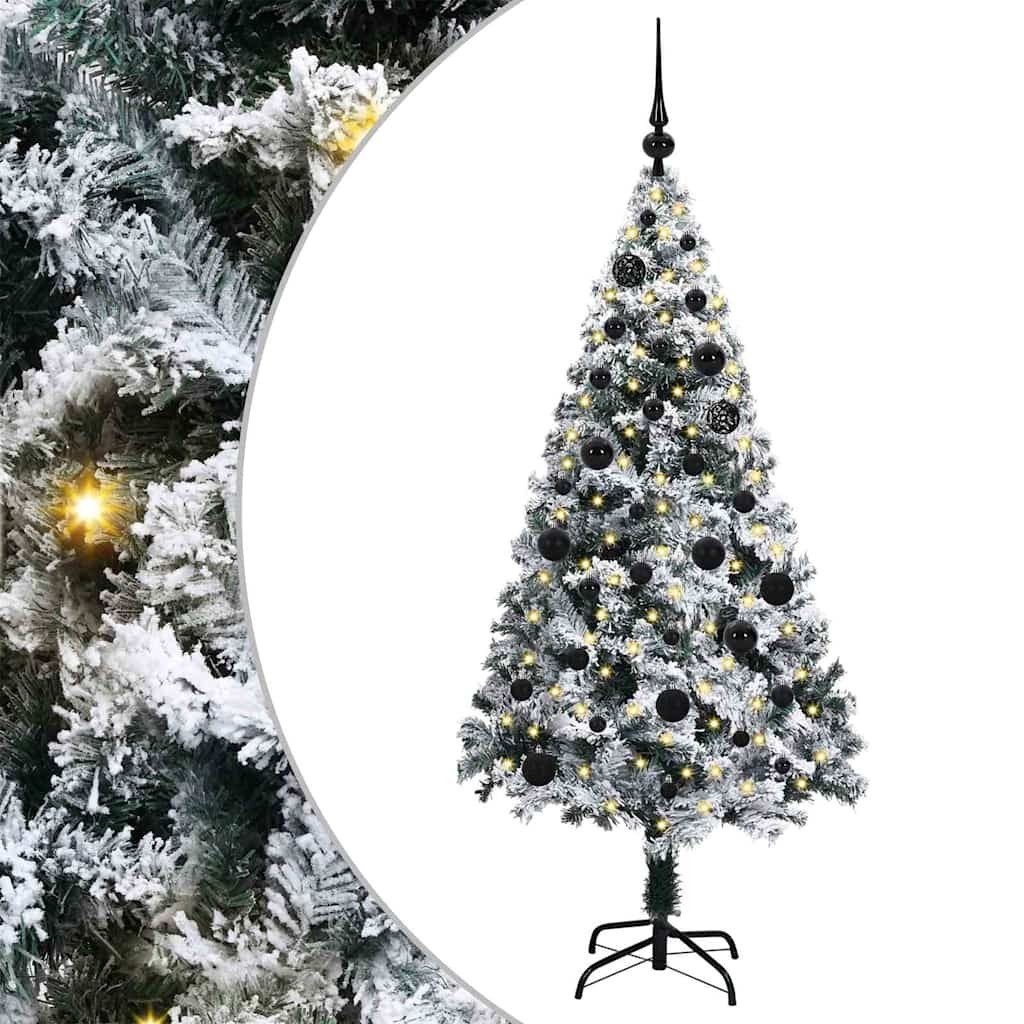 vidaXL LED Baum Künstlicher Weihnachtsbaum mit 150 LEDs mit Ständer Weiß 150 cm