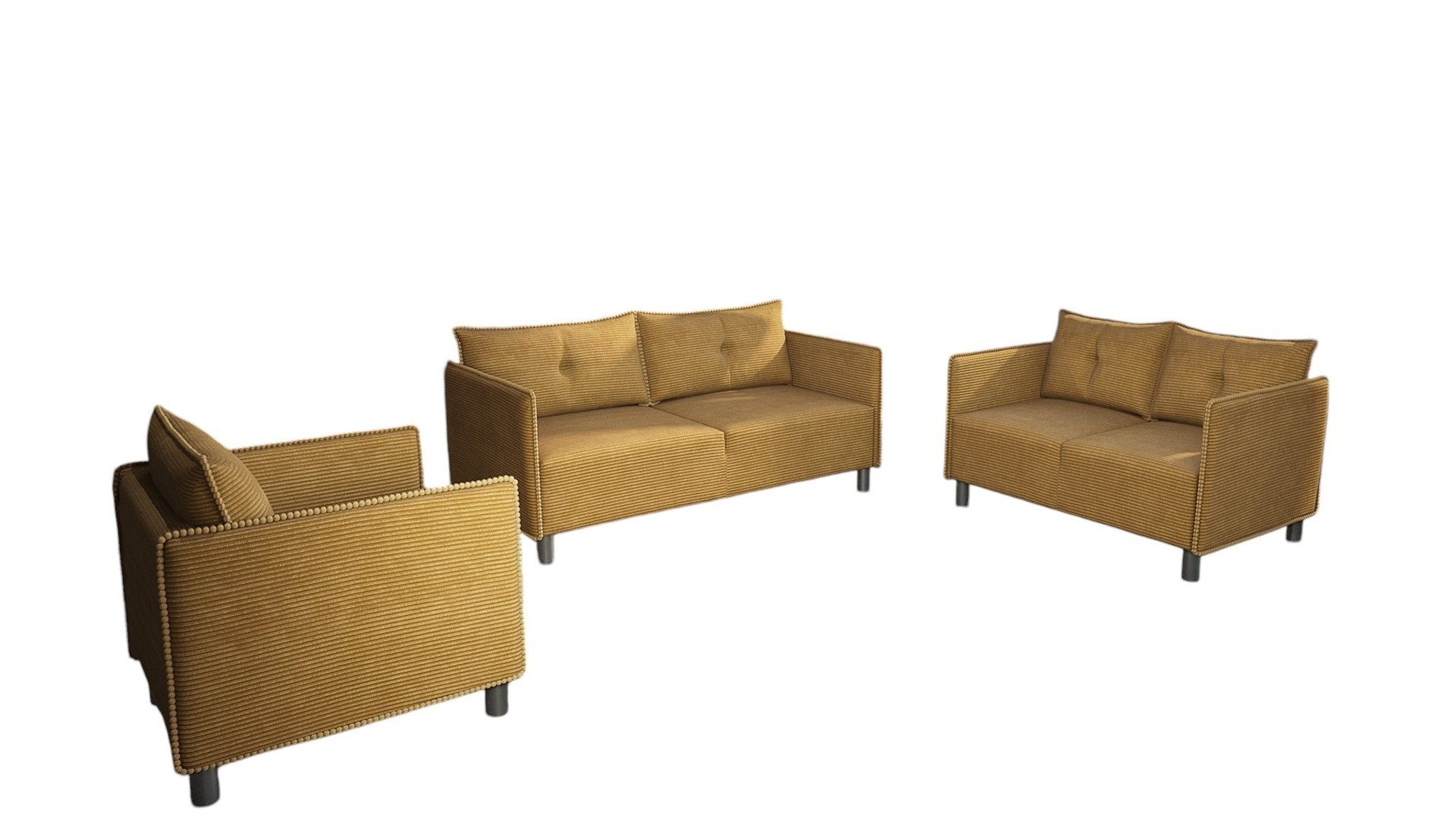 Fun Möbel Polstergarnitur Sofaset Designersofa DECLAN günstig online kaufen