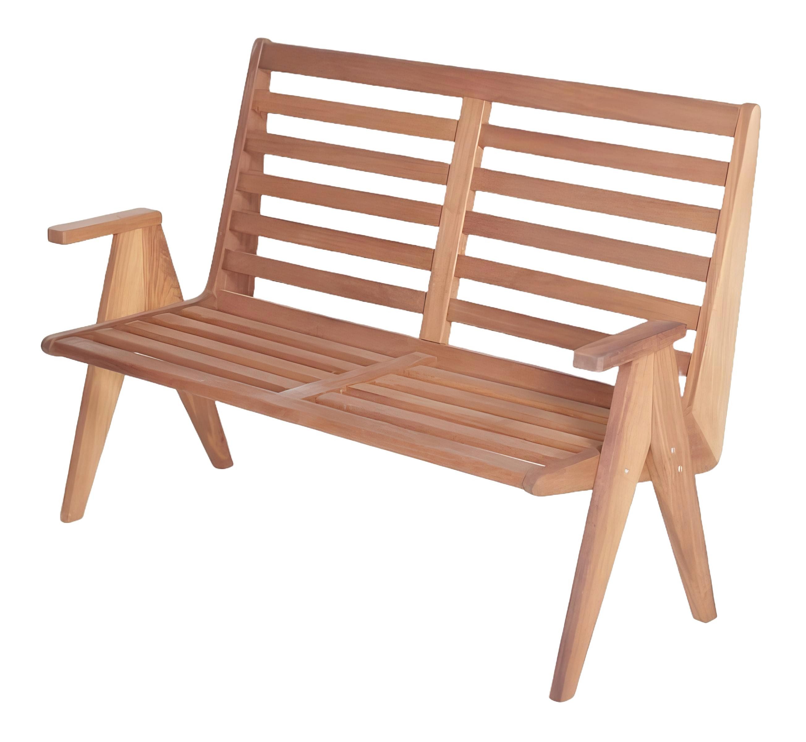 JVmoebel Gartenbank Braune Holzbank im modernen Design für Garten und Balkon (1-St., Bank), Made in Europa