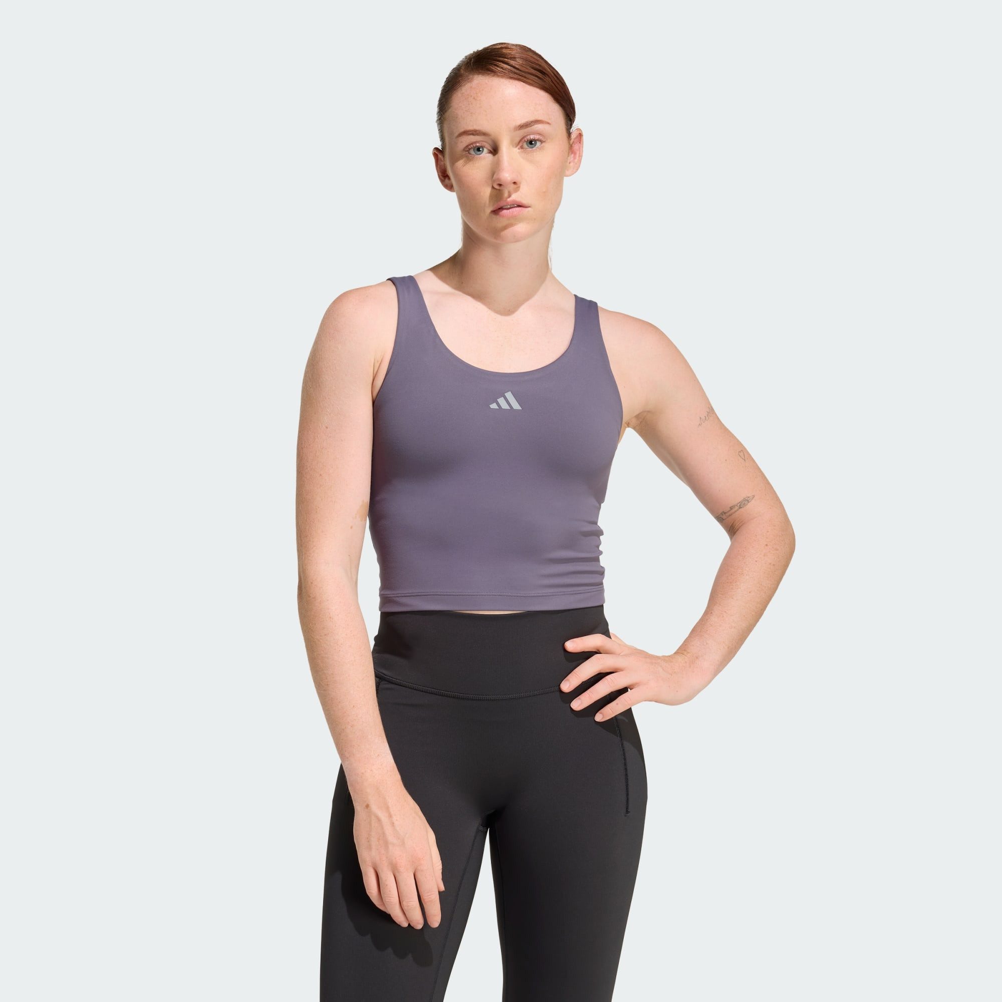 adidas Performance Tanktop 3-STREIFEN STUDIO ALL ME TANKTOP, LEICHT STÜTZEND (1-tlg)