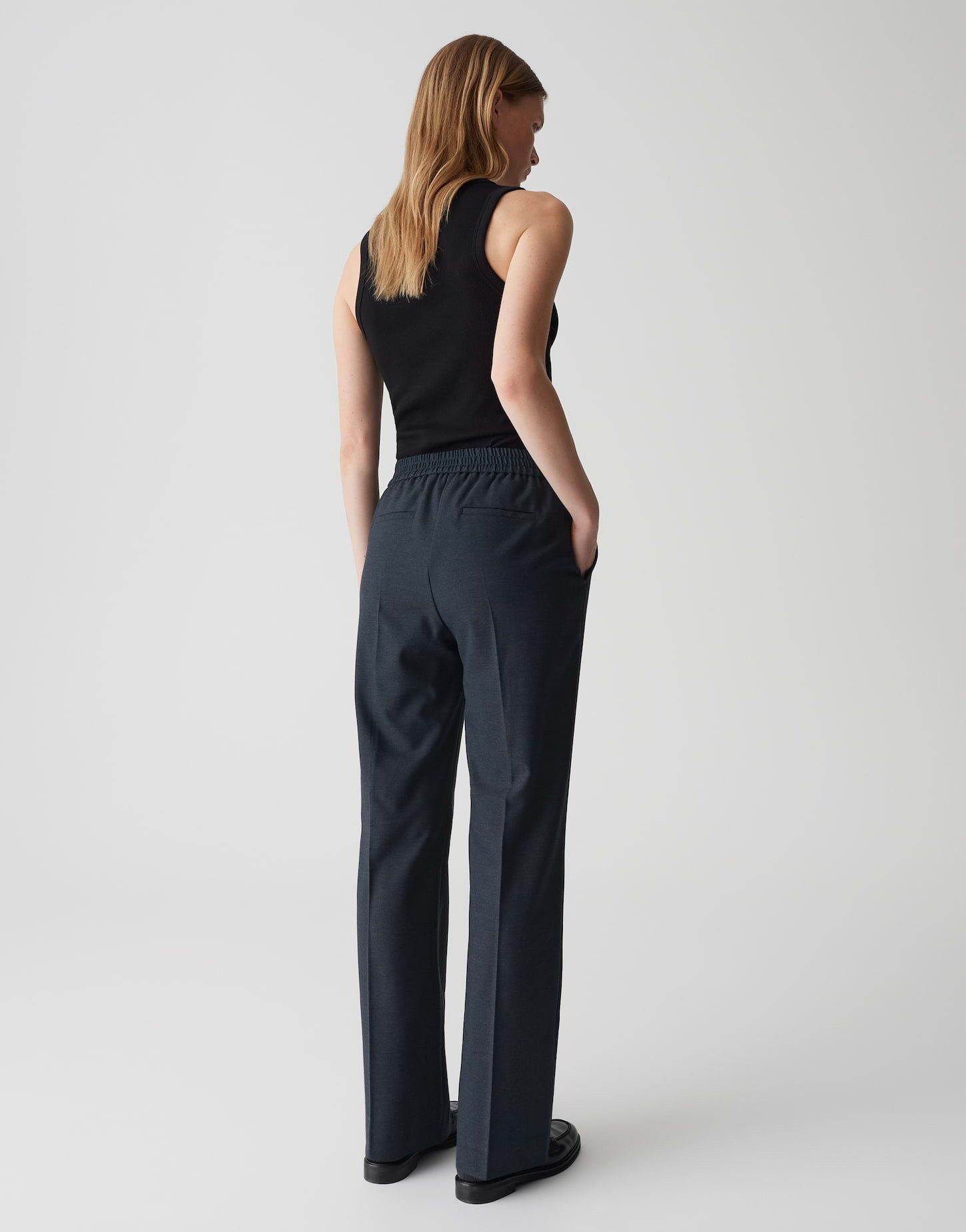 OPUS PANTS Stoffhose MACIE VIBE mit Komfortbund Wide Leg, Long, Bügelfalten – Bild 3 von 5