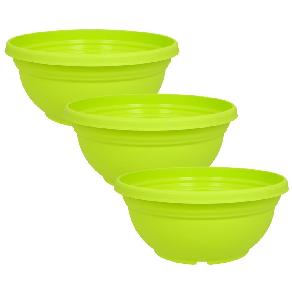 Heimwerkercenter Pflanzschale MePla - 3 Stück Schale ORION ø19cm, Gelbgrün, günstig online kaufen