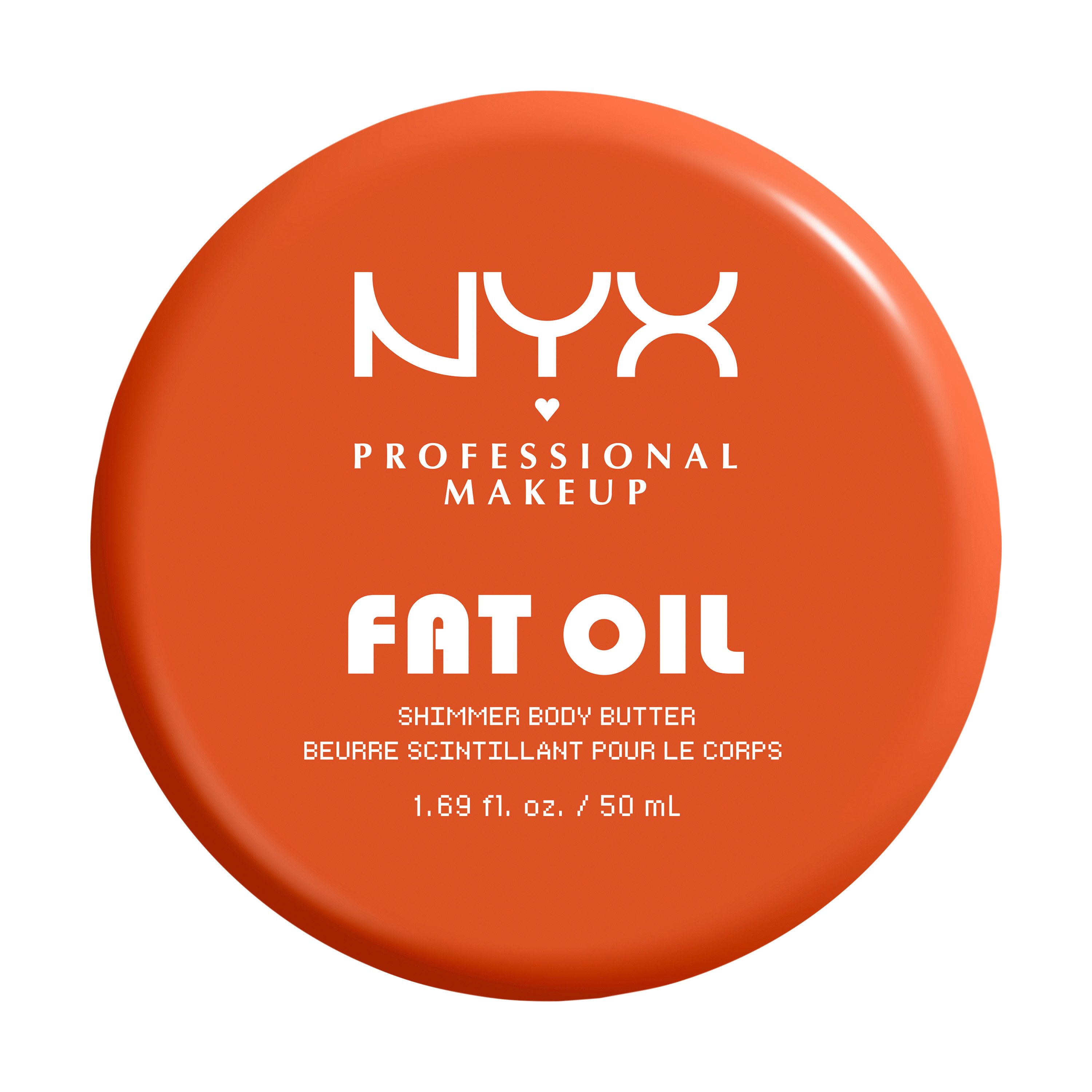 NYX PROFESSIONAL MAKEUP Körperbutter FAT OIL BODY BUTTER CARAMELT MAMI, reichhaltige Körperbutter Mini, mit 24h Hydration