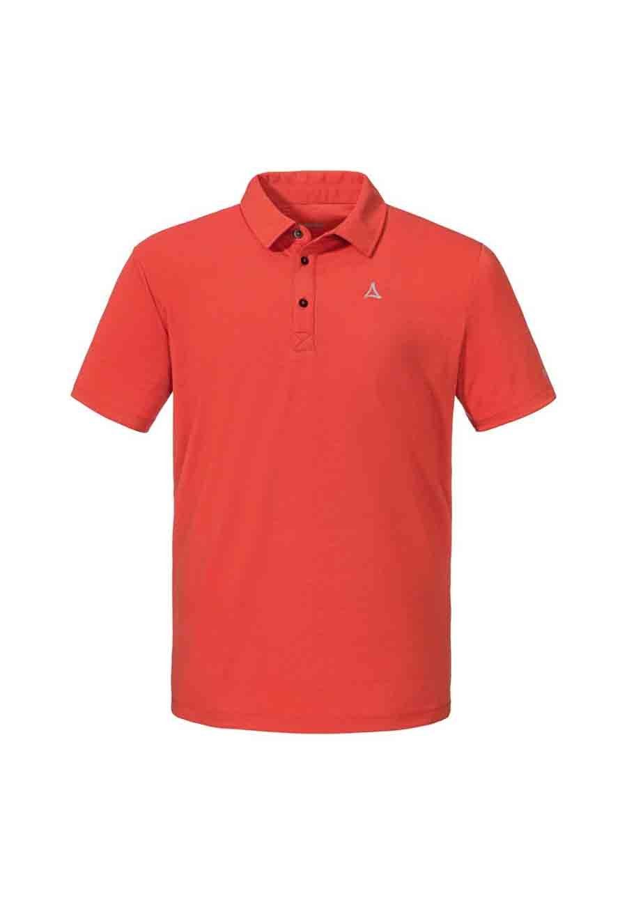 Schöffel Country Poloshirt Schöffel Herren Kurzarm Poloshirt Vilan M 23461 orange-rot