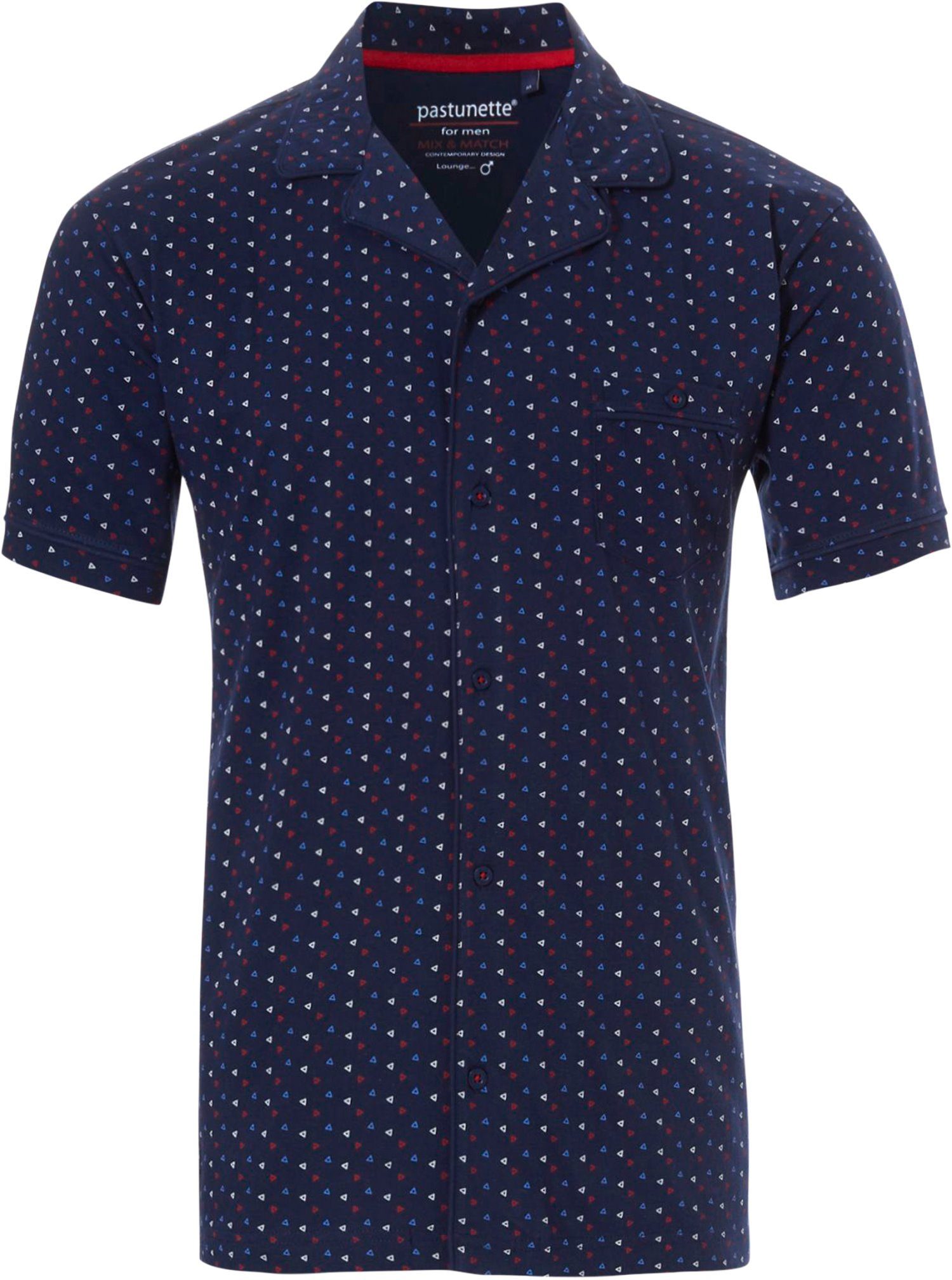 Pastunette Pyjamaoberteil Herren Schlafanzug Oberteil geknöpft günstig online kaufen