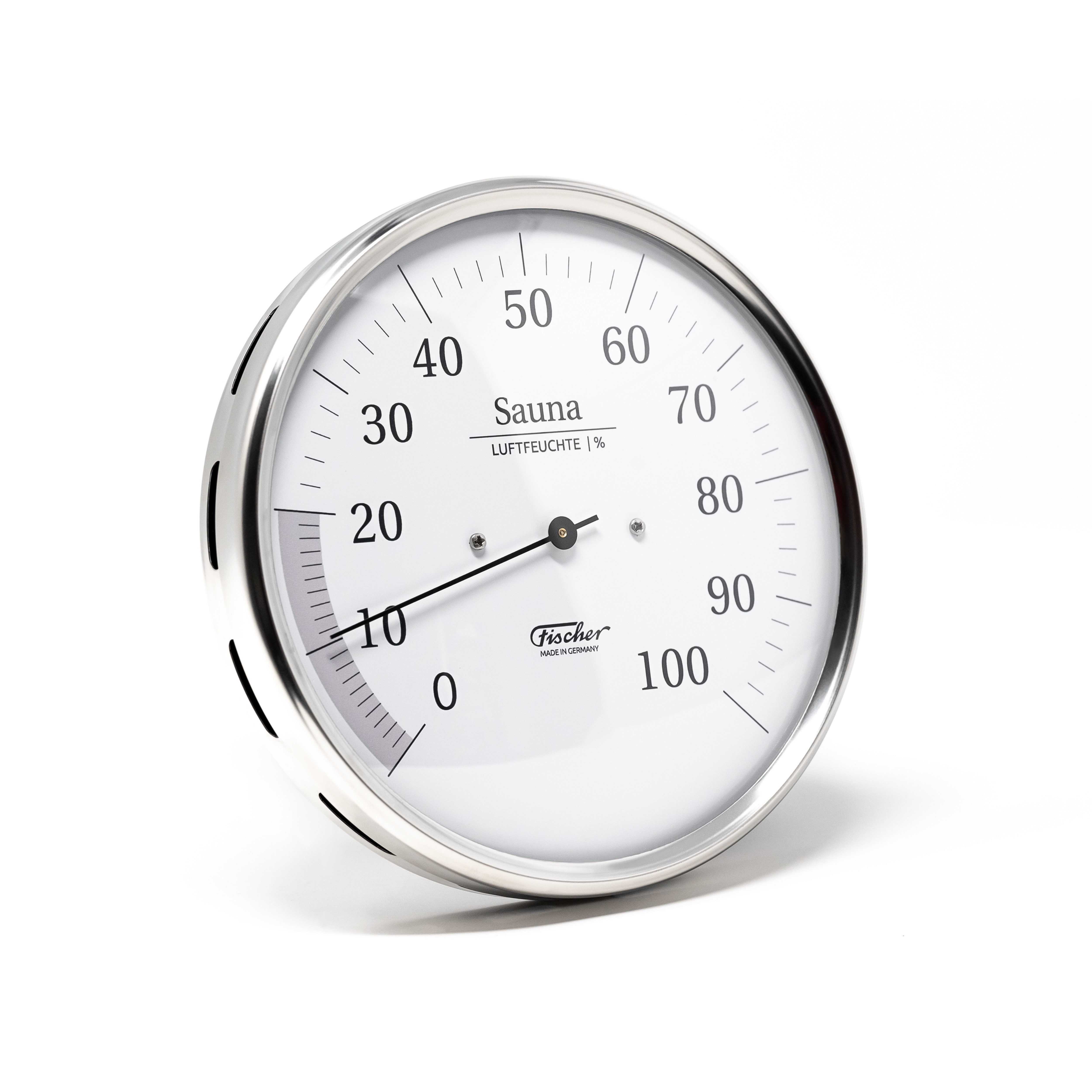 Hygrometer Fischer 191.01 Sauna-Hygrometer 130 mm Edelstahl Made in Germany