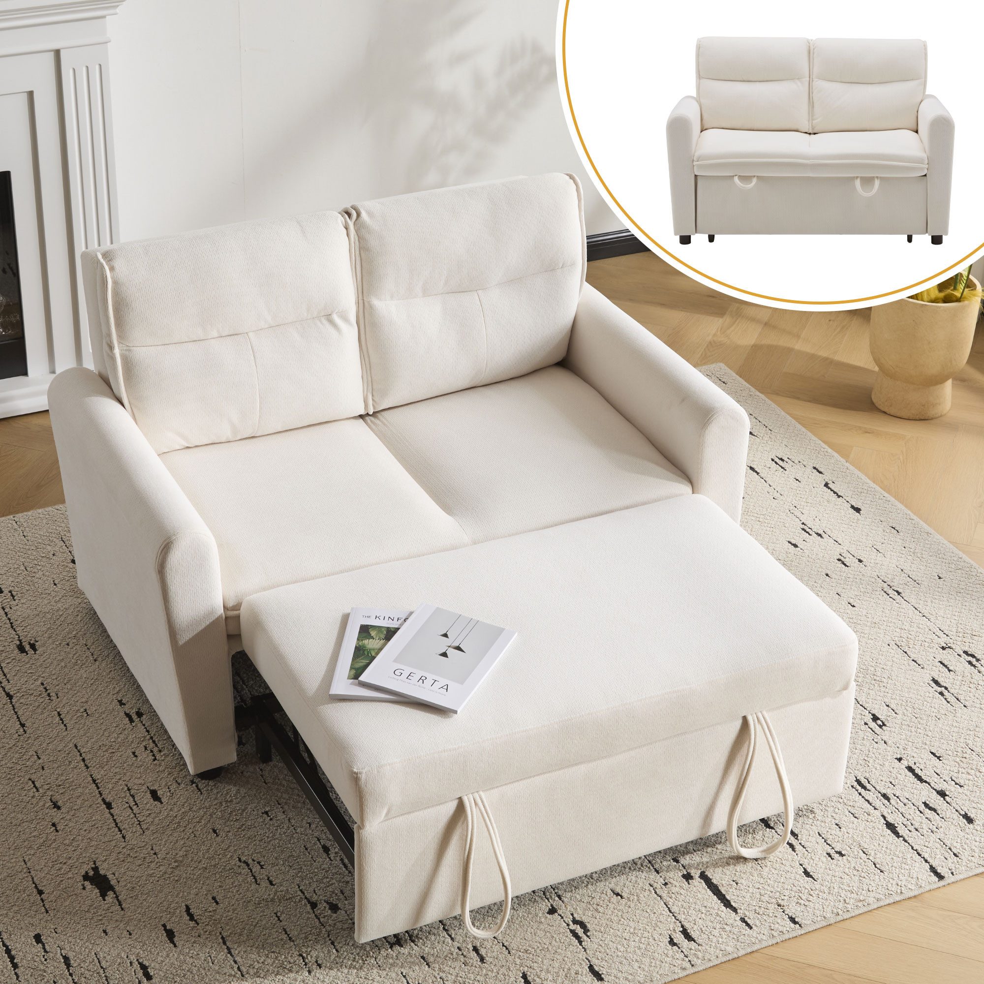 Odikalo 2-Sitzer Schlafsofa Loungesofa Daybed Faltbar günstig online kaufen