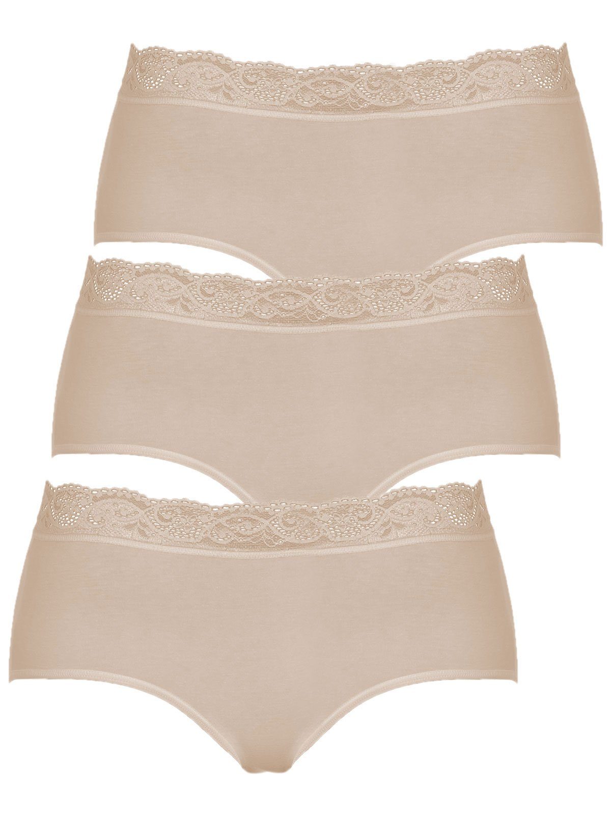 Lot De 3 Slips Femme Nina Von C. Slipboutique - Taille 38-48, Coton, Dentelle, Neuf Avec étiquettes