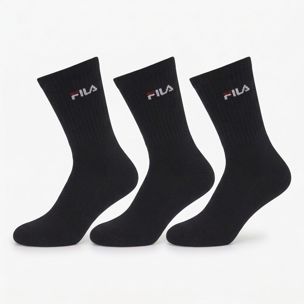 Fila Tennissocken UNISEX CREW TENNIS FULL TERRY SOCKS (3 Paar) mit dezentem Logoschriftzug