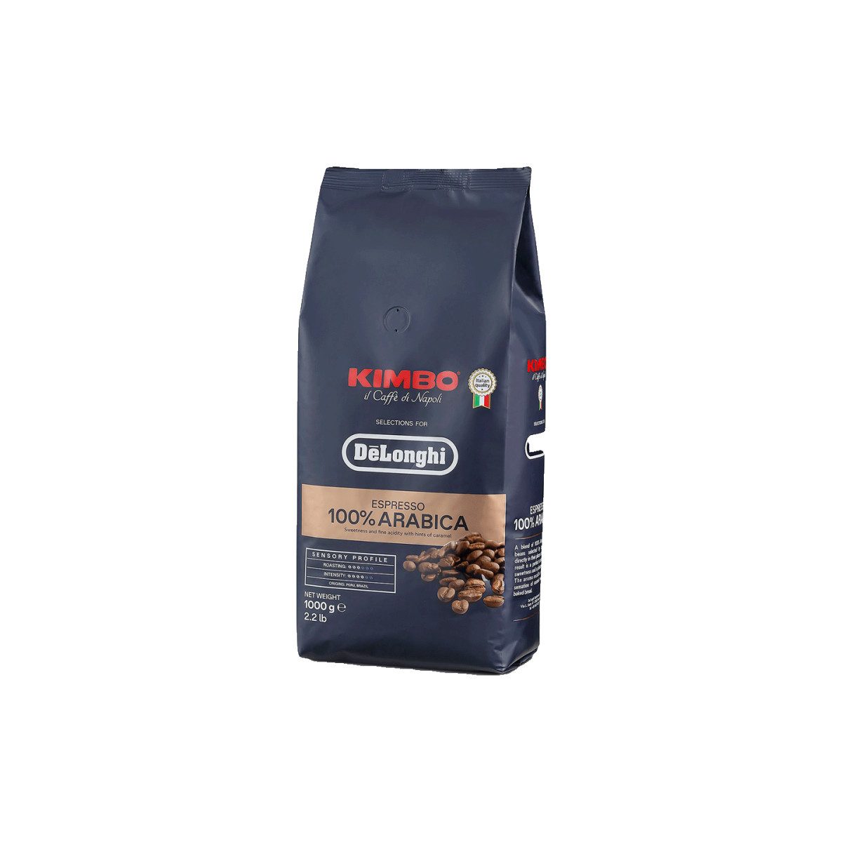 Kimbo Kaffee Kaffeebohnen De'Longhi-Kimbo 100% Arabica, 1 kg