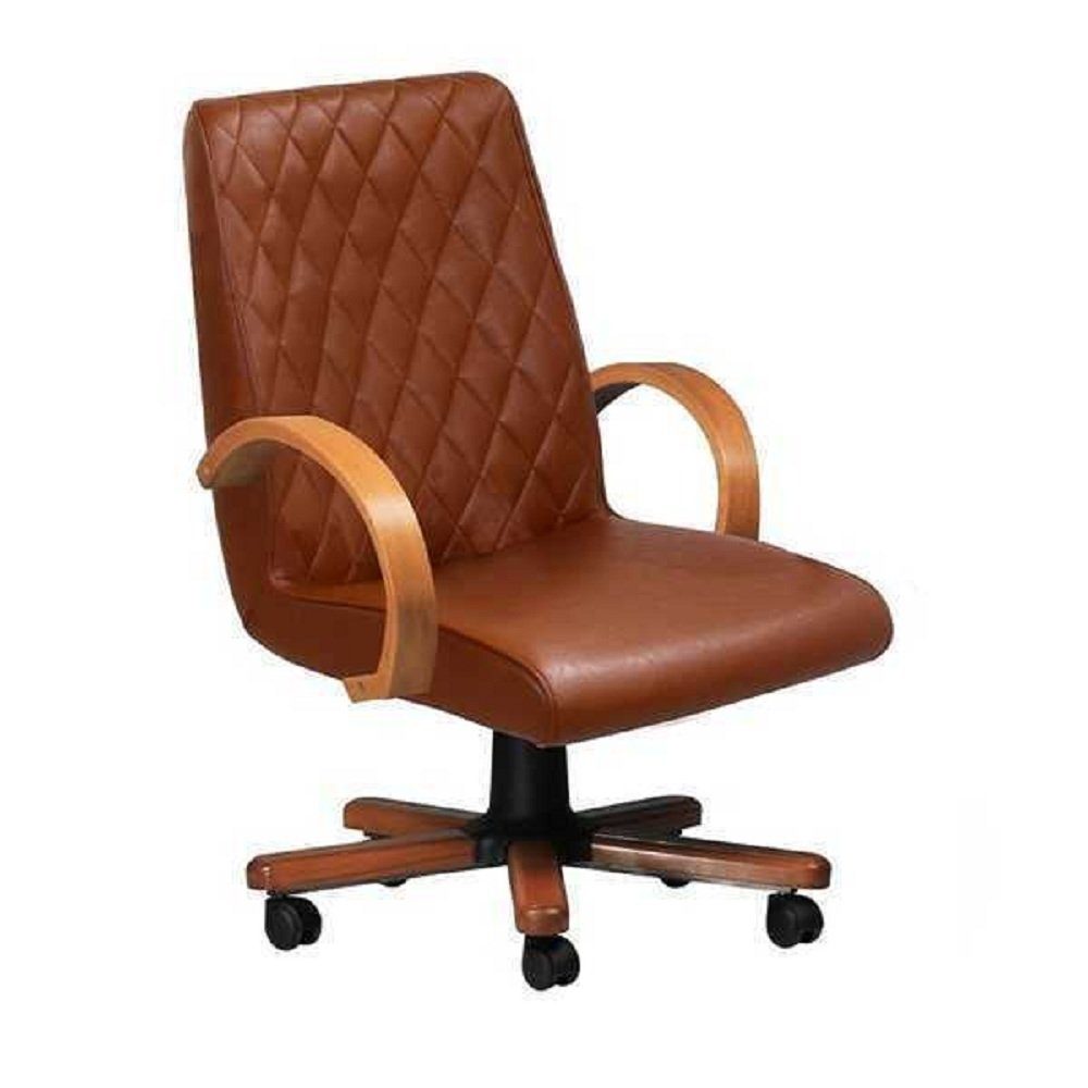 JVmoebel Bürostuhl Moderner Stuhl Europa in (1 Kunstleder St), Drehstuhl Made Braun Gaming Bürostuhl Möbel