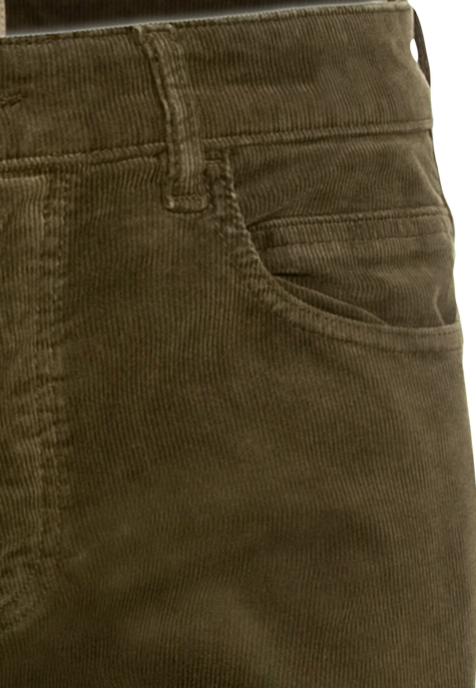 camel Fit 5-Pocket Dunkel active khaki Cordhose 5-Pocket-Jeans Regular
